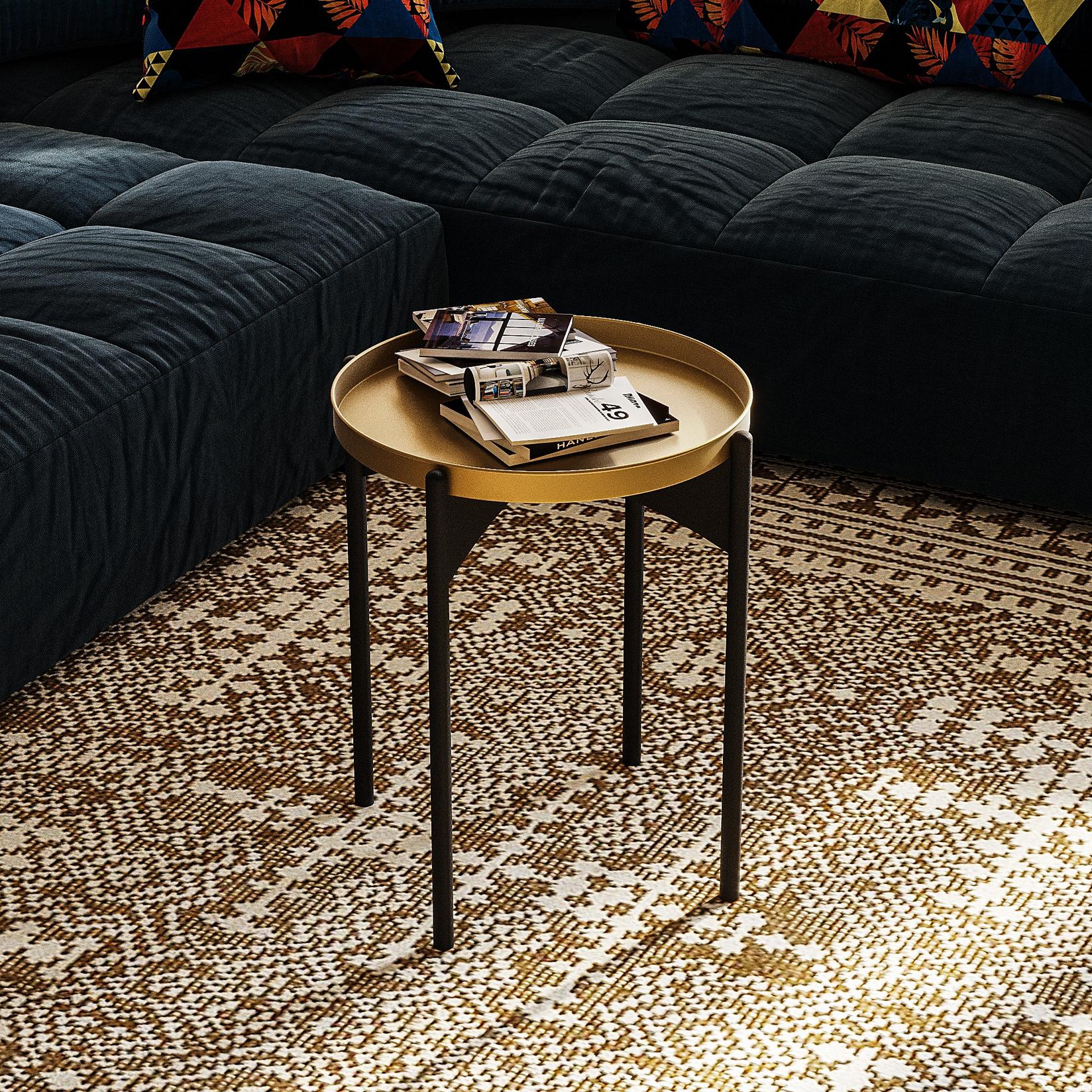 Маса Hanah Home Club 44x57x44 см, златна