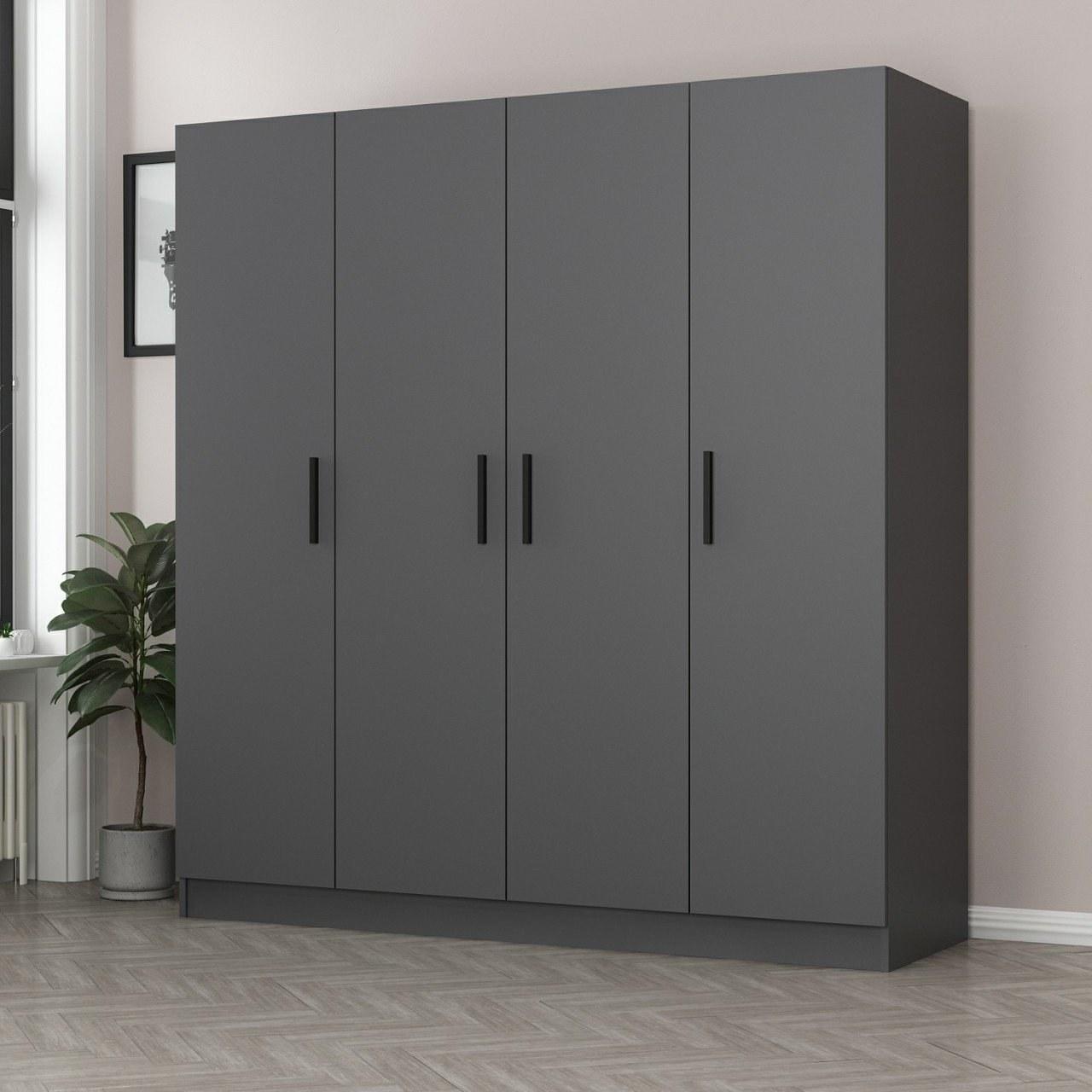 Гардеробер Ханах Хоум Кале 180x210x52см Антрацит