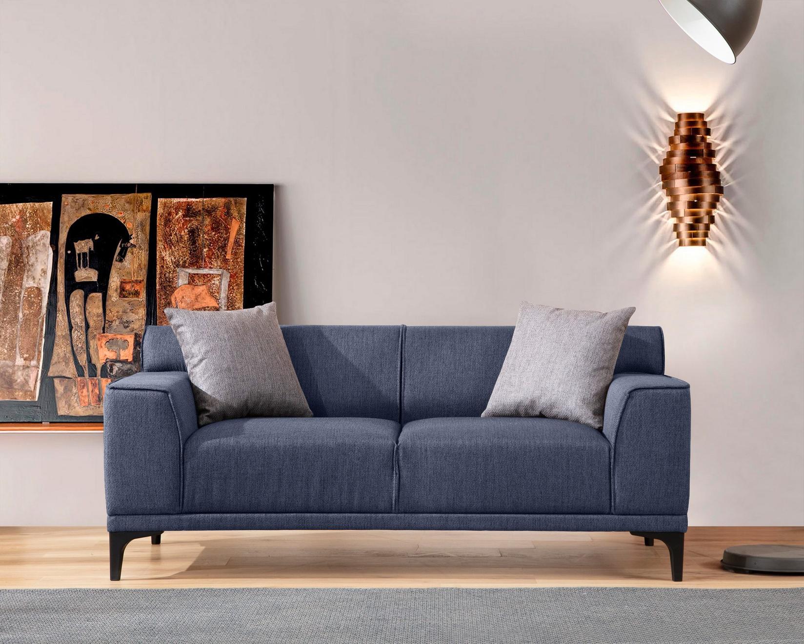 Atelier del Sofa Двосед Petra 2 163x86x69cm Антрацит