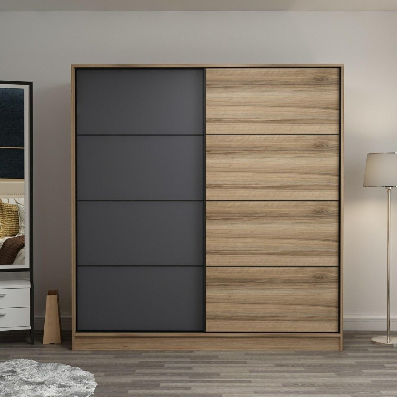Гардеробер Hanah Home Кејл 180x190x52 см беж