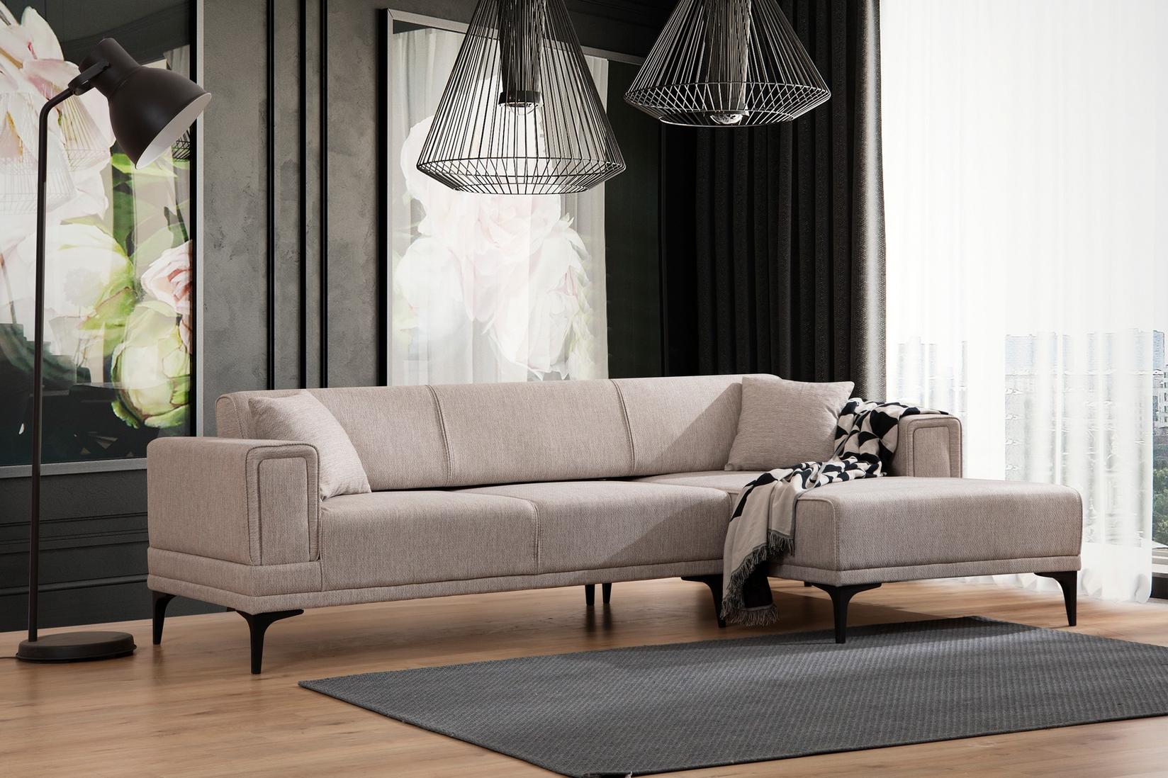 Аголна гарнитура Atelier del Sofa Horizon 85x77x250cm темно сива
