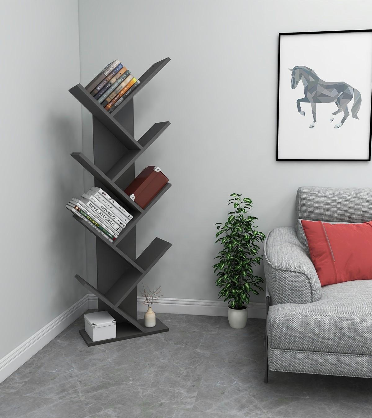 Полица за дом „Хана" 46x128.5x22 см Антрацит