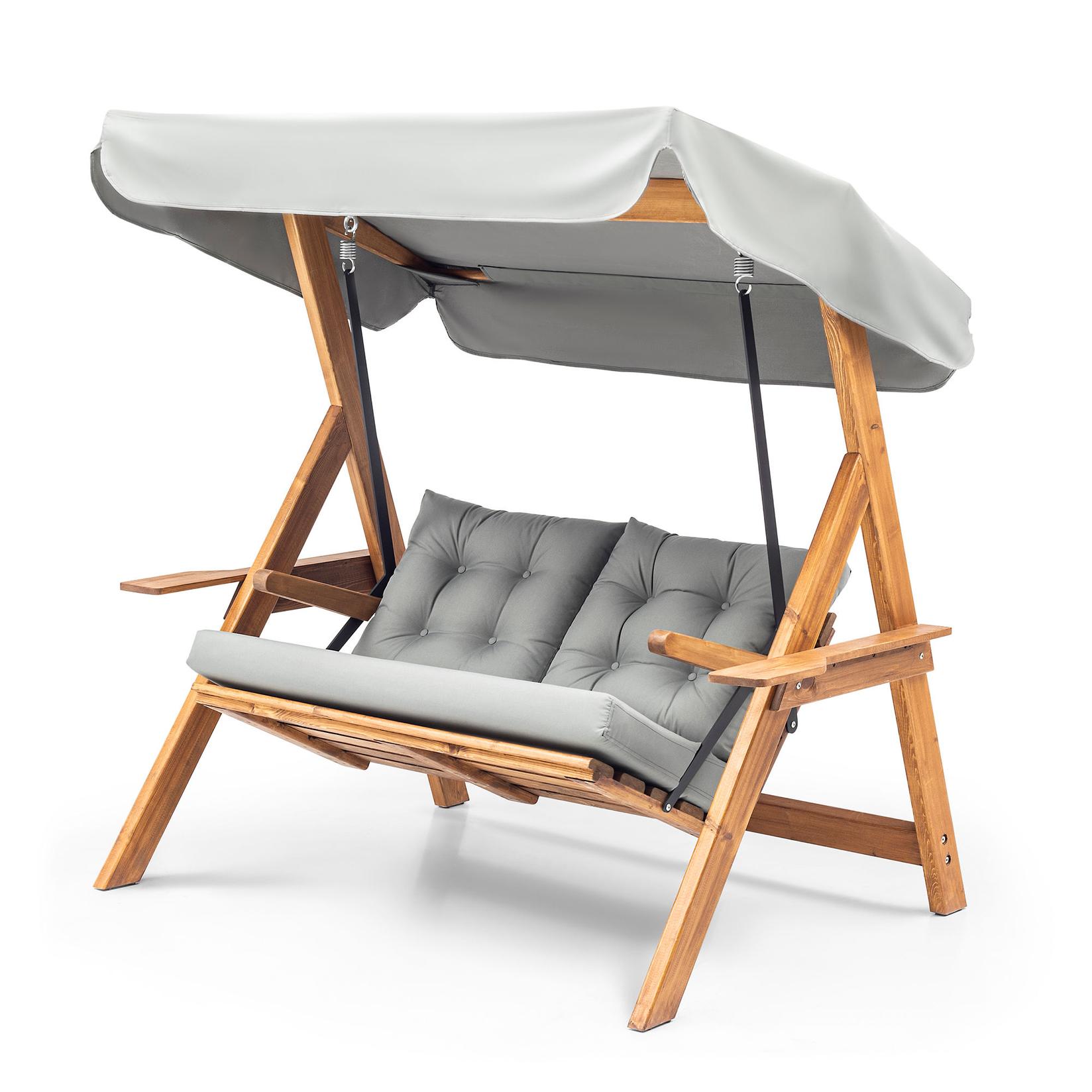 Градинарска Лулашка Hanah Home, лулашка Galata S2 120x195x58cm сива