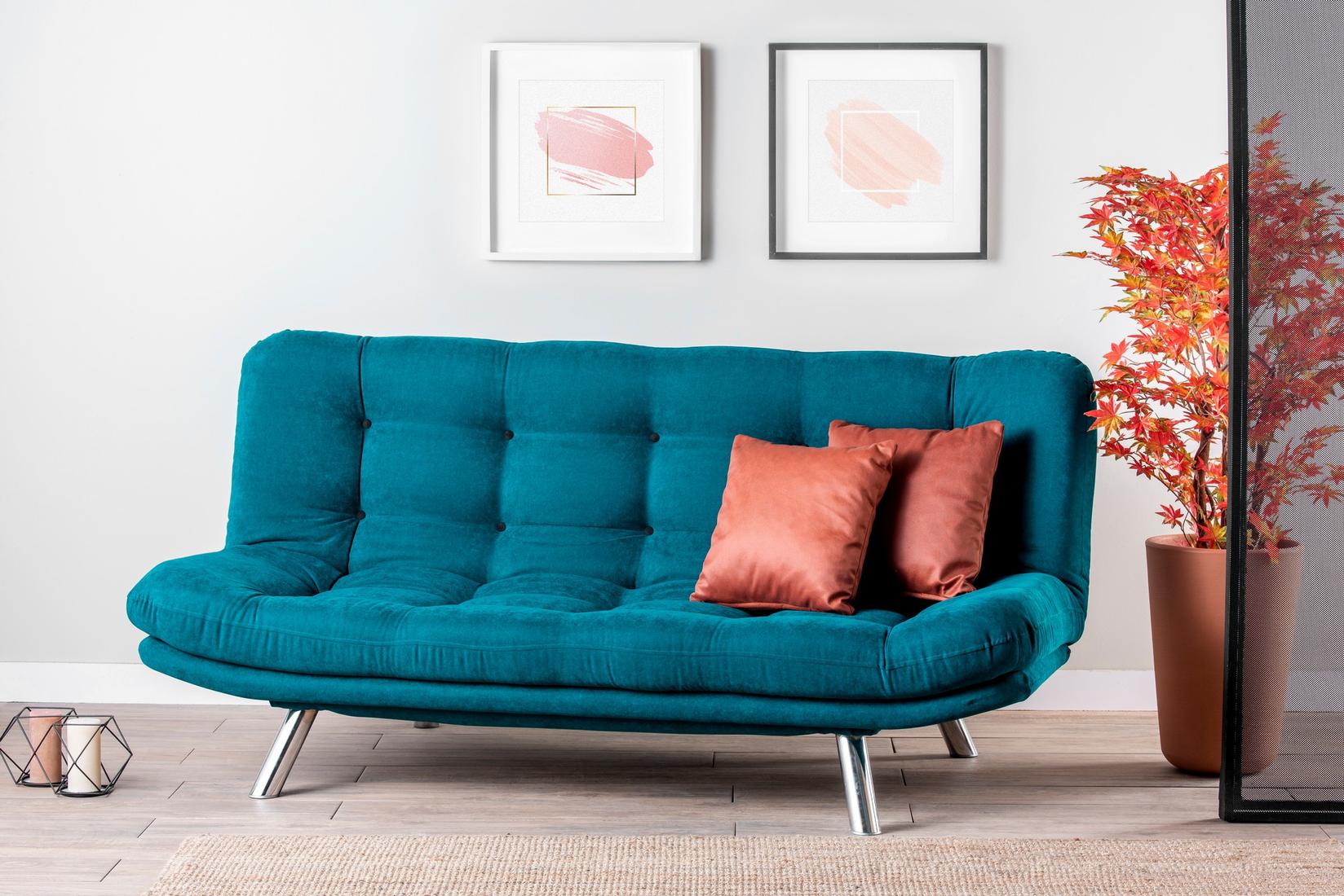 Atelier del Sofa Misa Мал тросед на кревет, темно сив