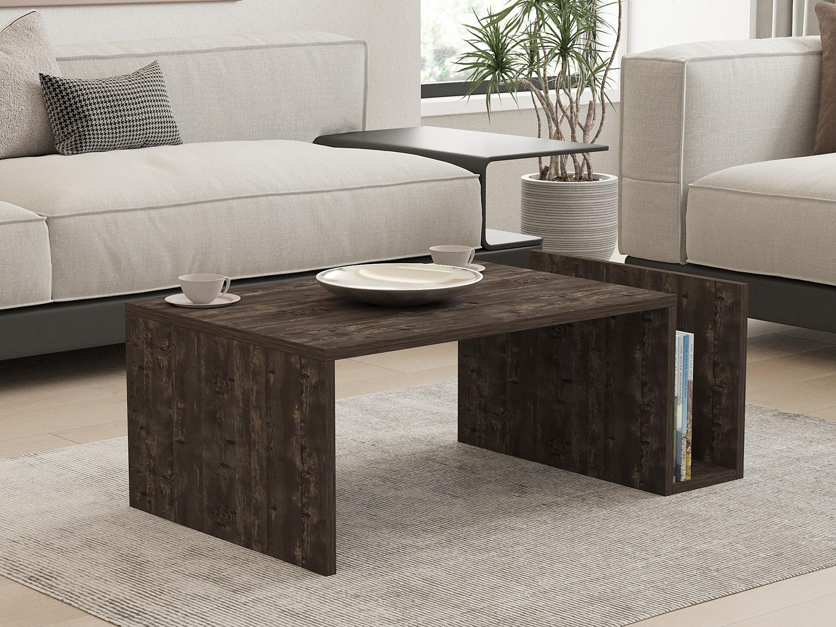 Маса Hanah Home Club Memo 86,8x32,4x50 см Антрацит