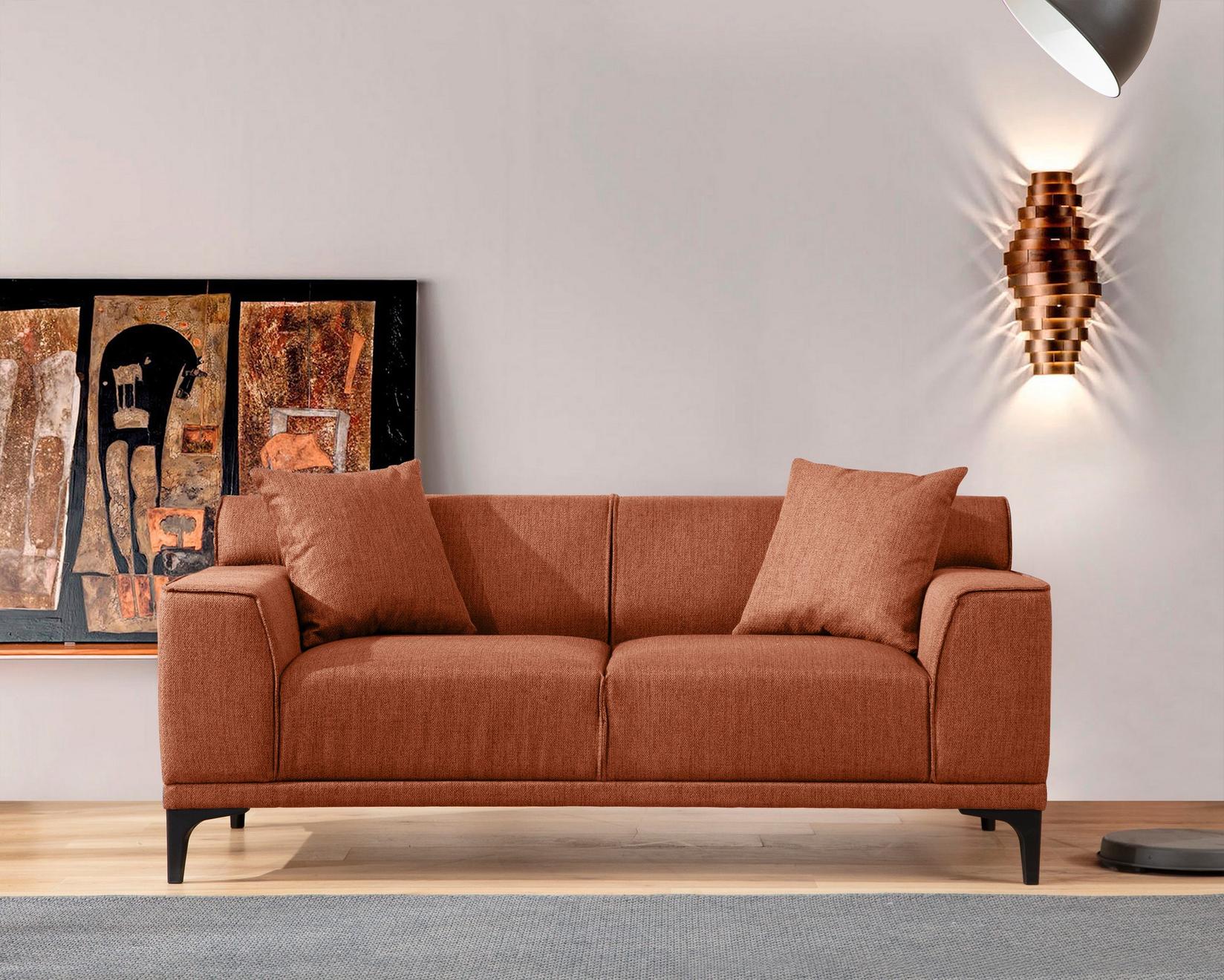 Atelier del Sofa Двосед Petra 2 163x86x69cm Антрацит