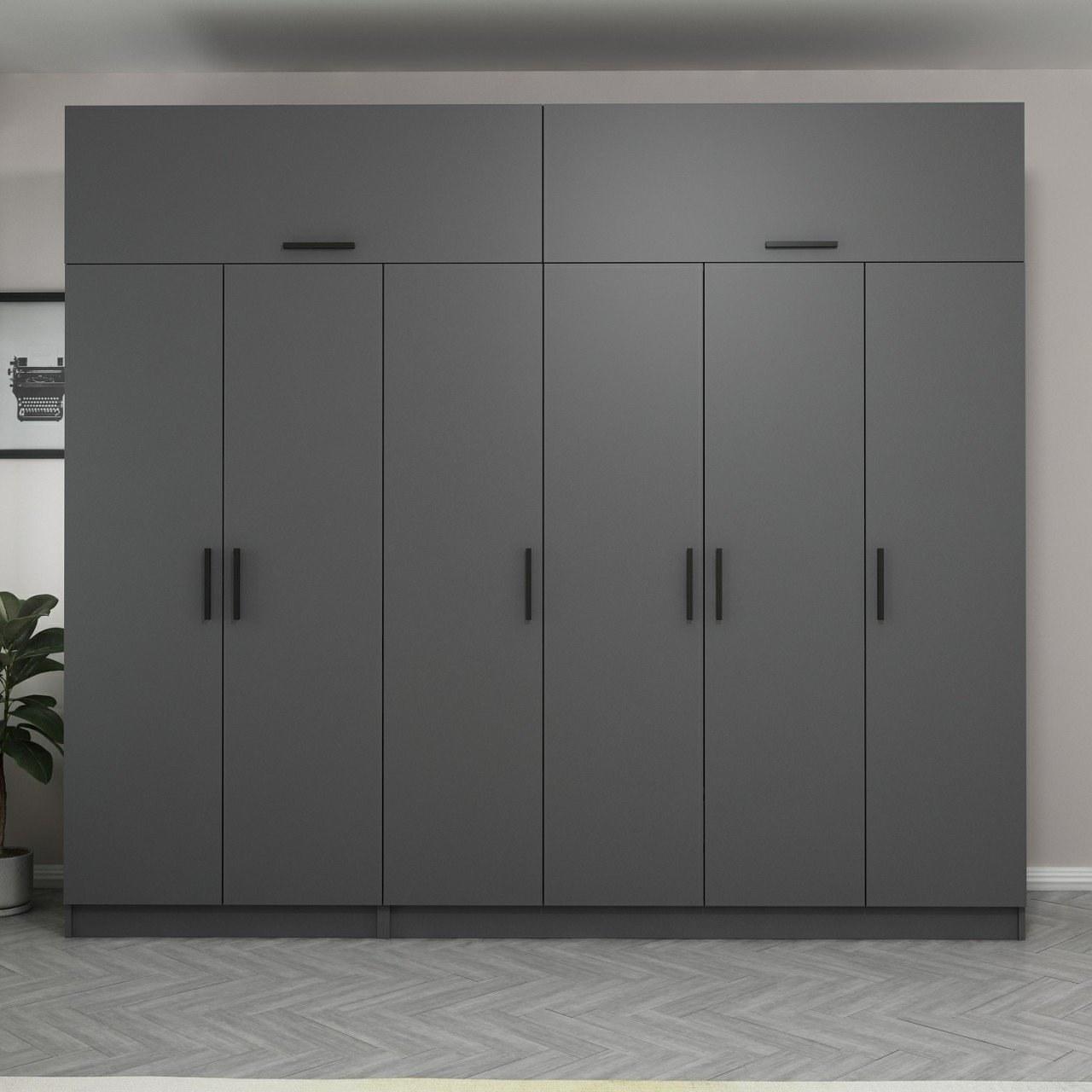 Гардеробер Ханах Хоум Кејл 270x235x52 см Антрацит