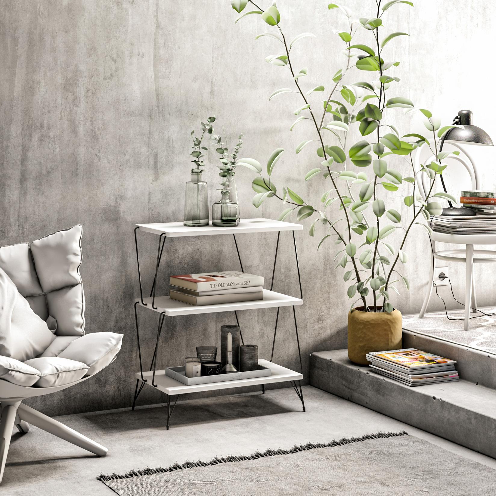 Hanah home Клуб маса Lazandos 48x75x31cm Антрацит