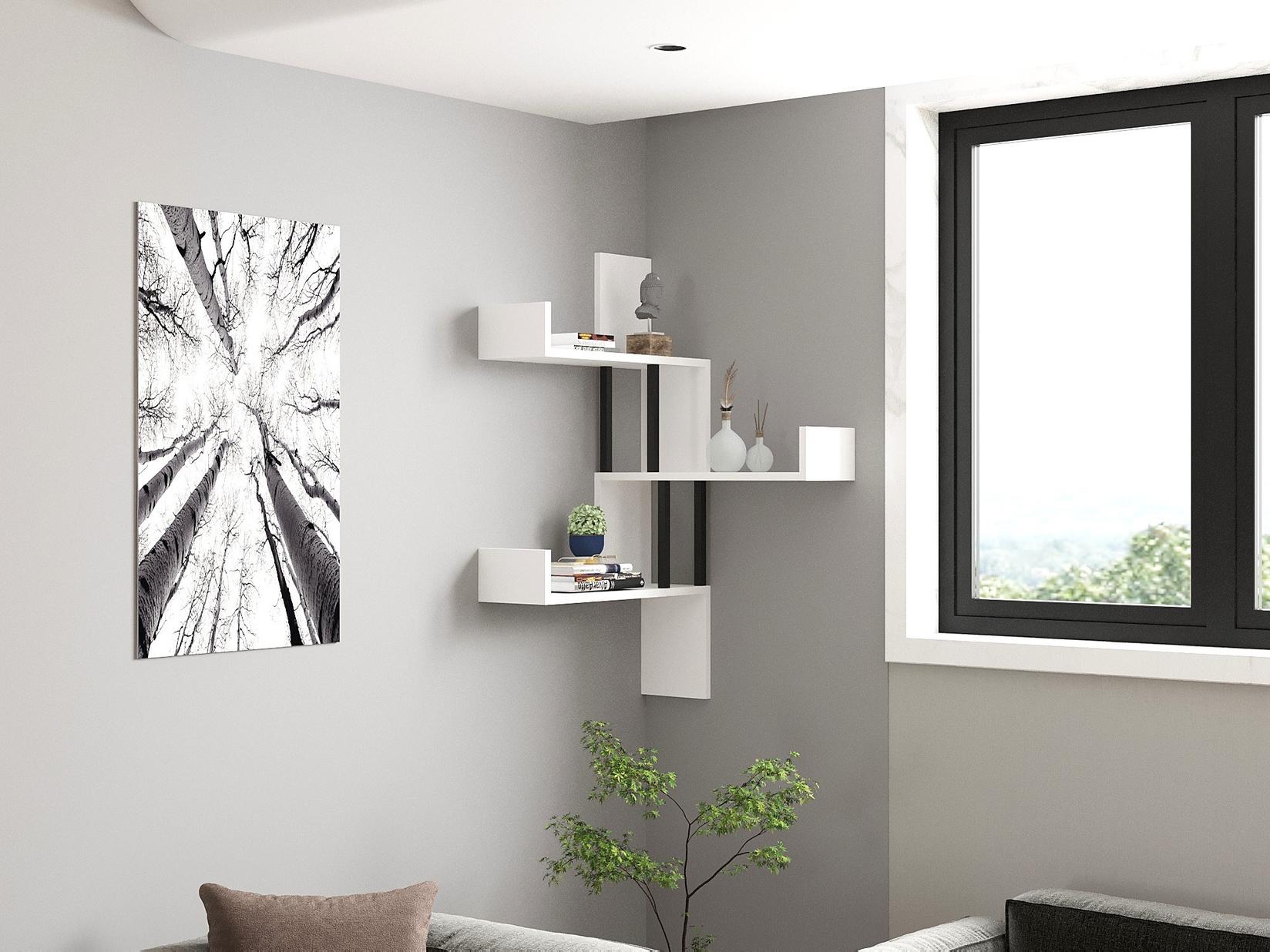 Dzидна полица Hanah Home Bombe Sapphire Oak, кафеава