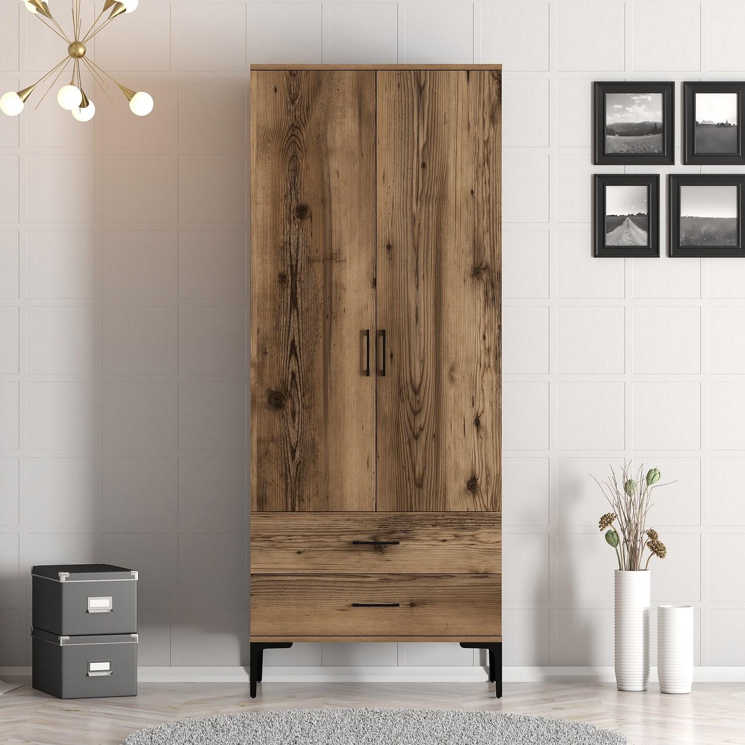 Гардеробер Ханах Хоум Кумсал Т 80x47.5x201.4 см Орев