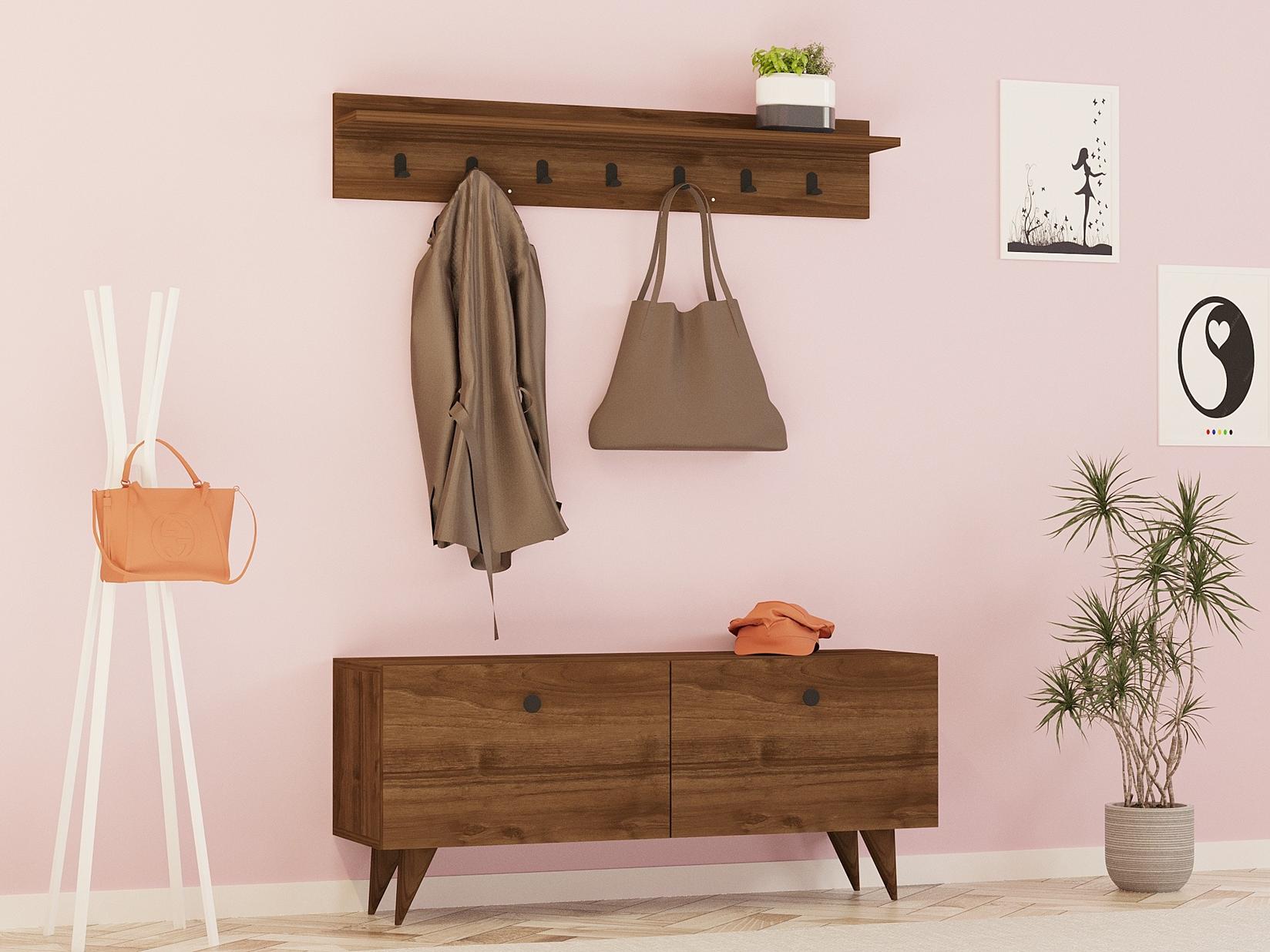 Шкафче за чевли Hanah Home 113x48.5x35cm дабова боја