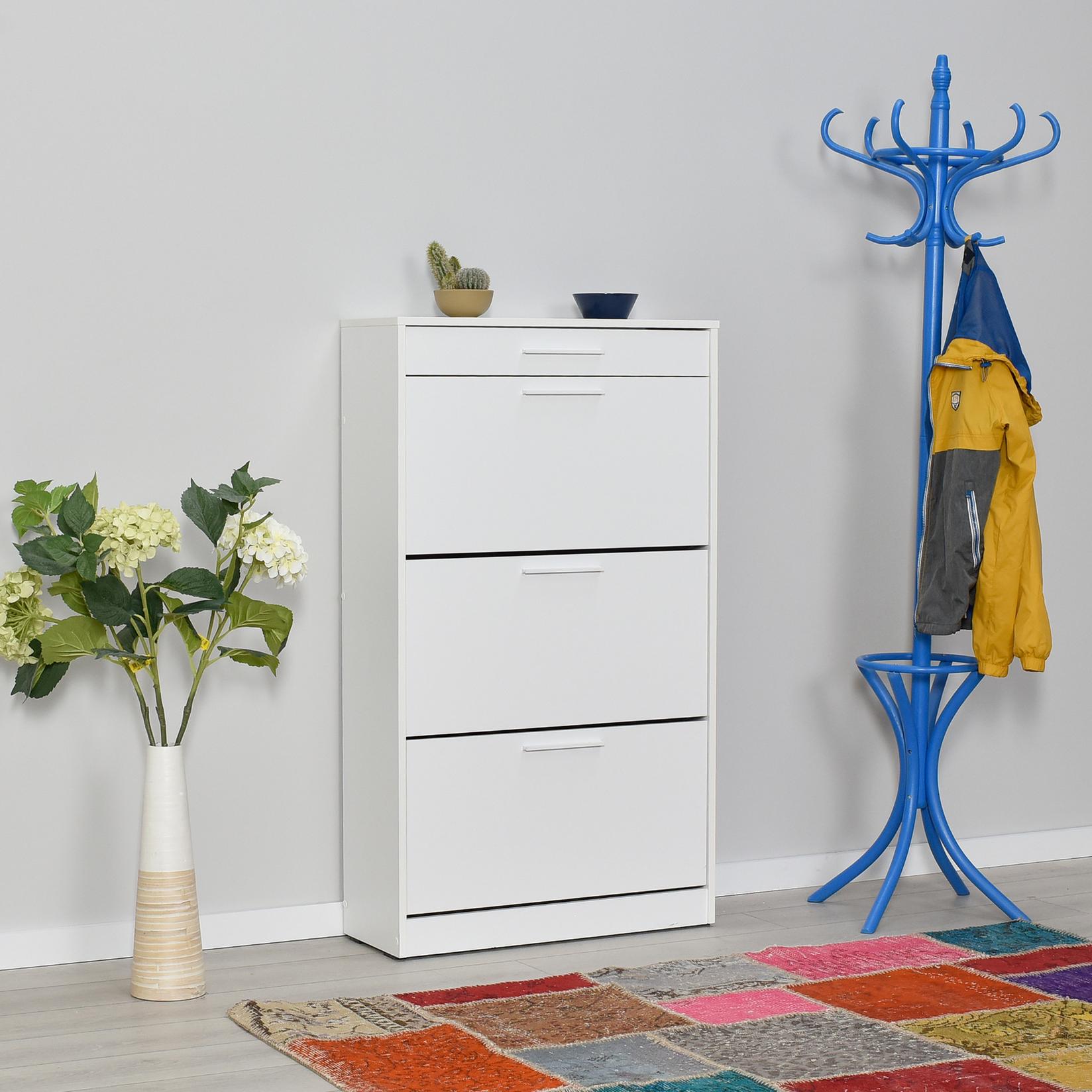 Полица за чевли Hanah Home 75x128x29 см бела