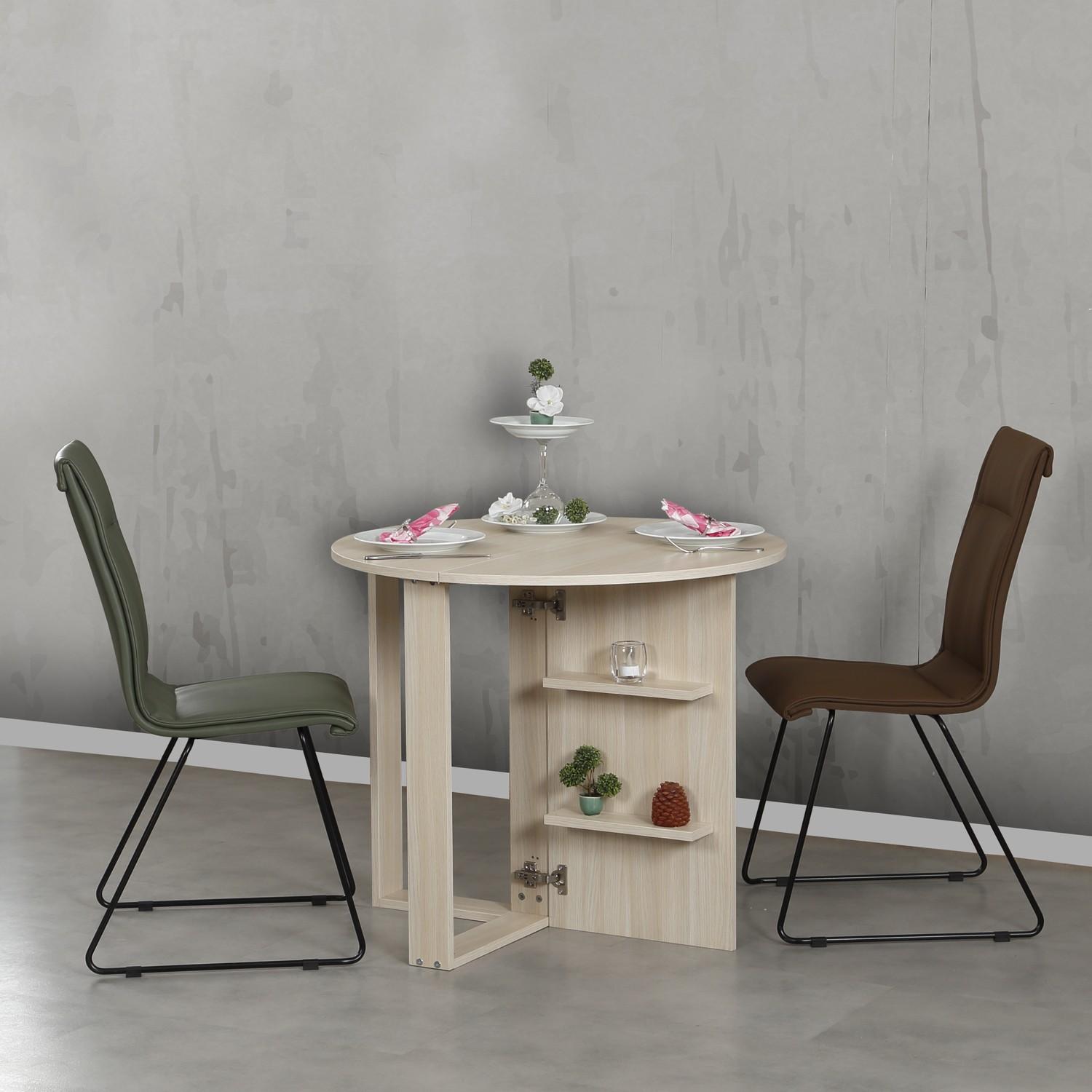 Преклопна маса Hanah Home Средна 90x77x45 см Бела