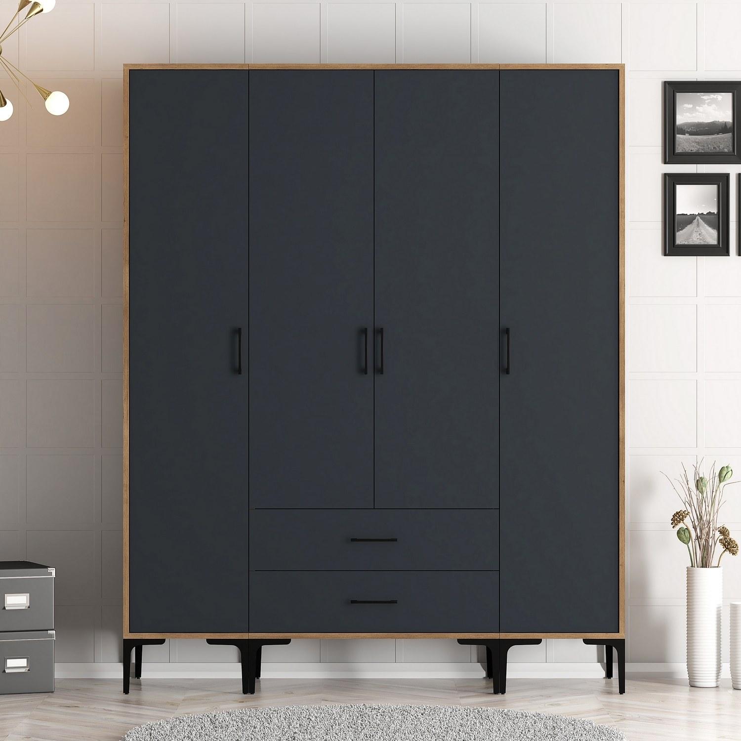 Гардеробер Hanah Home Kumsal STS 160x47.5x201 см Орев
