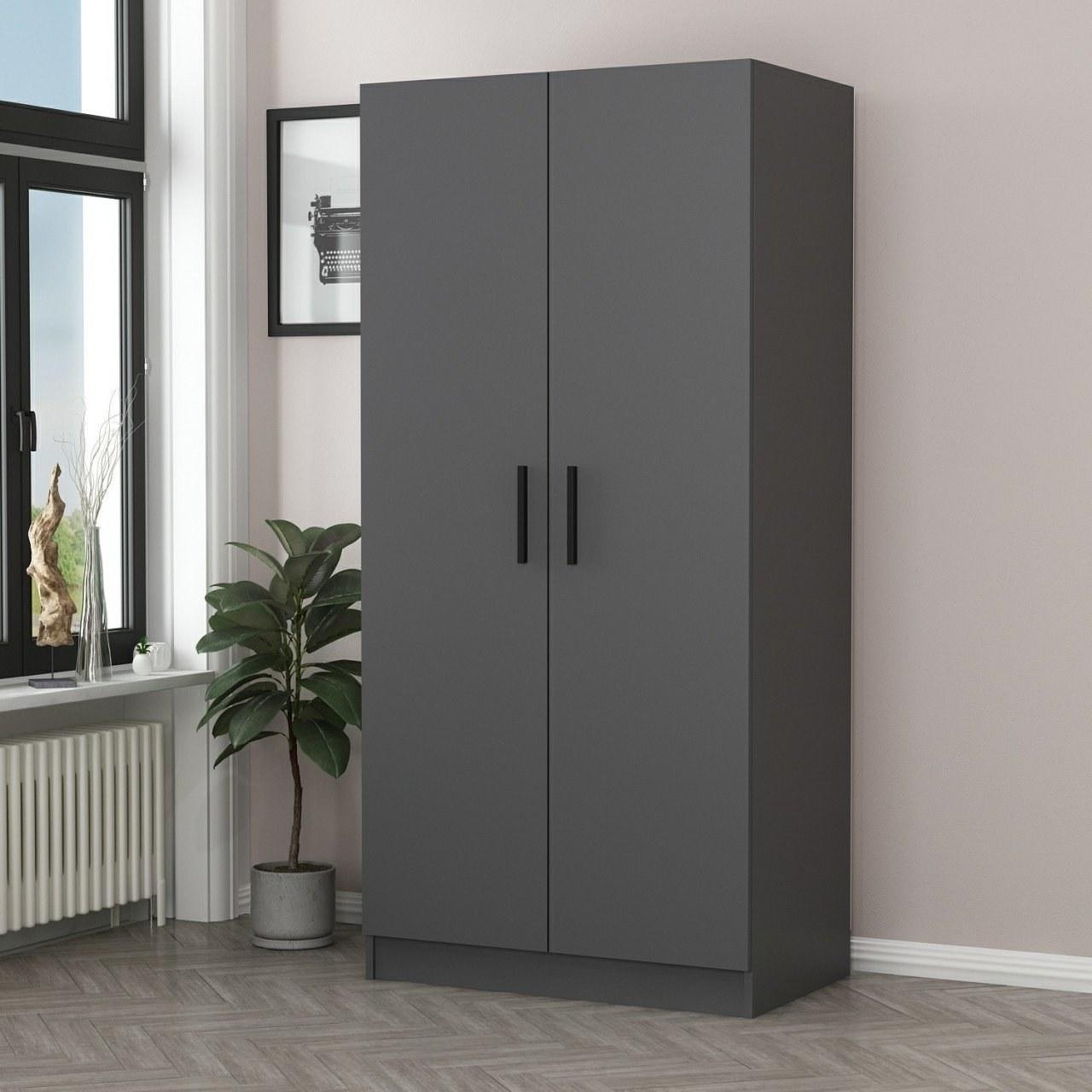 Гардеробер Hanah Home Кејл 90x190x52 см Бела