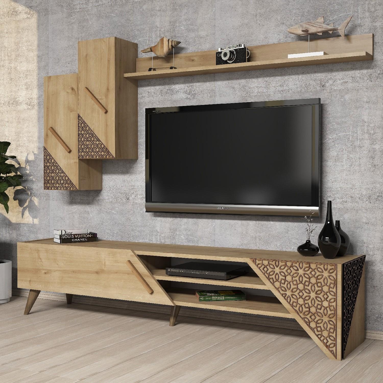 Комода за фиоки Hanah Home TV Beryl 2 Oak