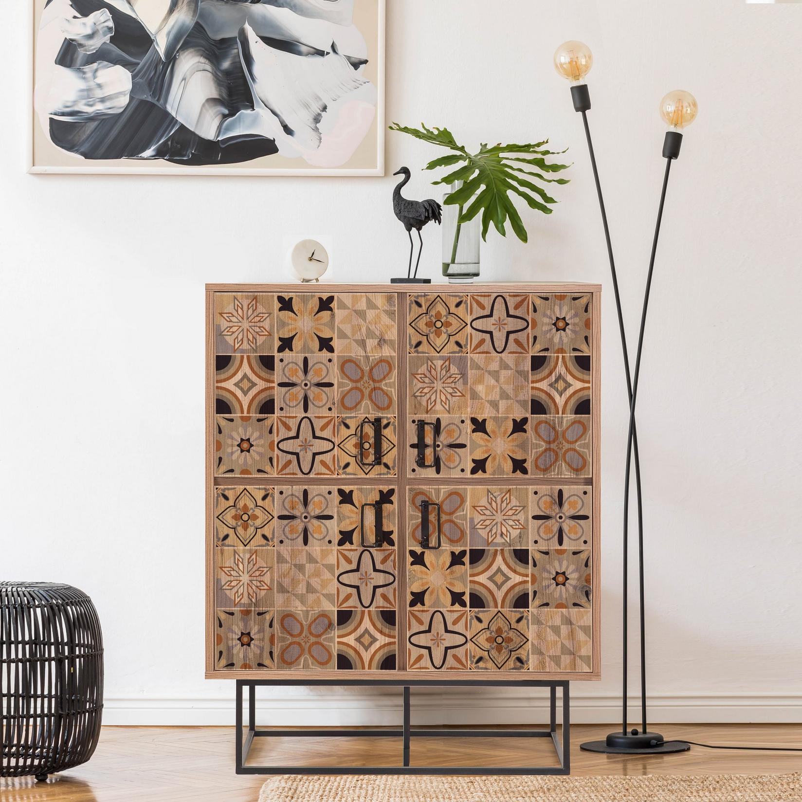 Комода Hanah Home Quantum 93x115x36cm Шарена