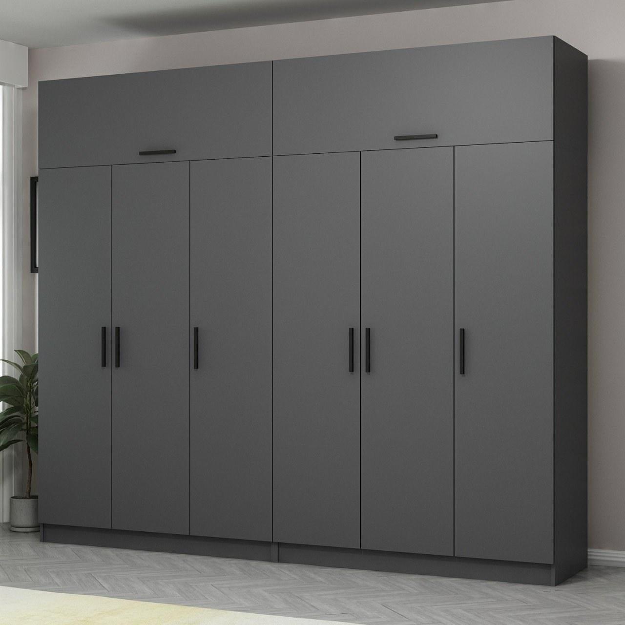 Гардеробер Ханах Хоум Кејл 270x235x52 см Антрацит