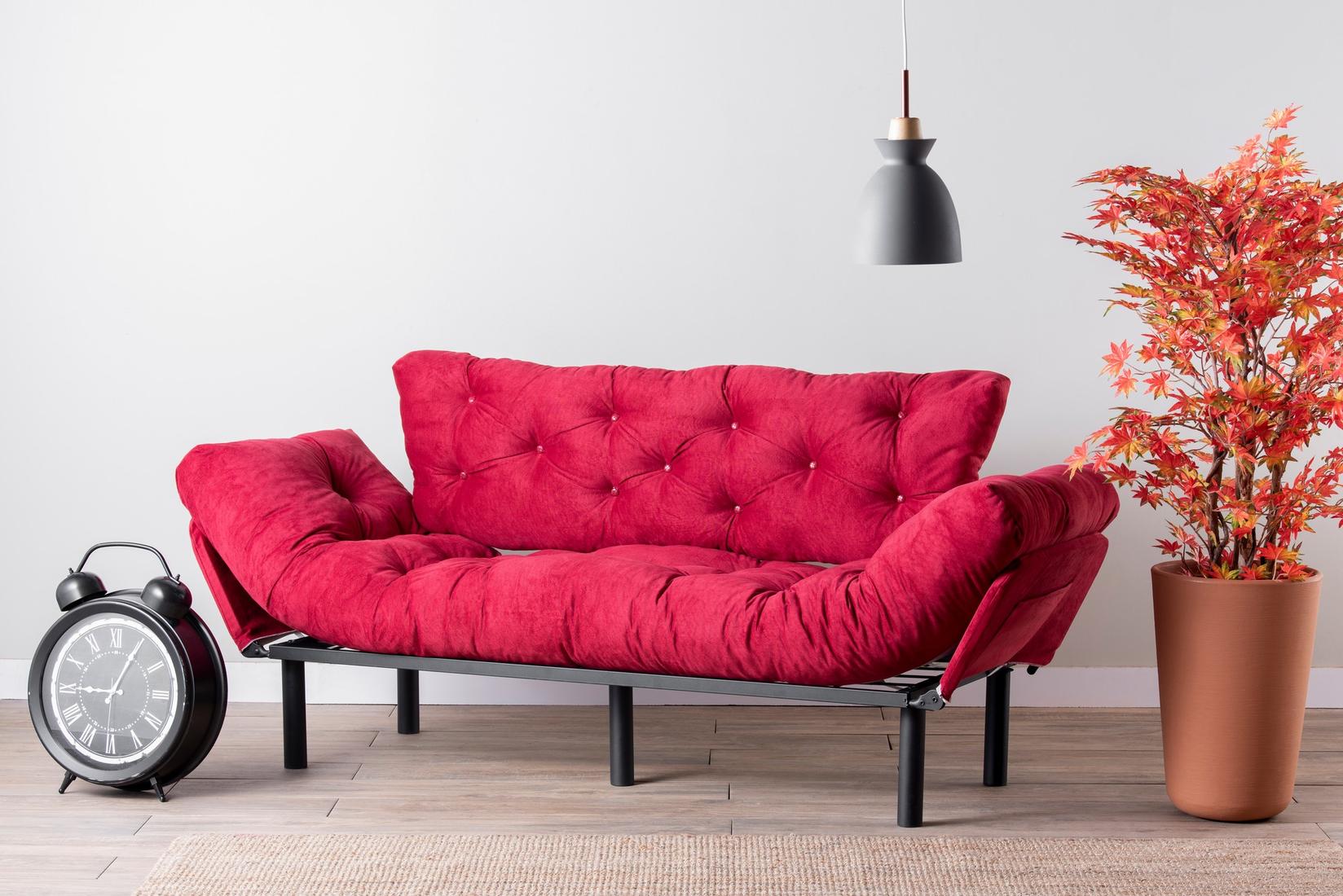 Atelier del Sofa Расклопна гарнитура Nitta 185x85x70cm Црна