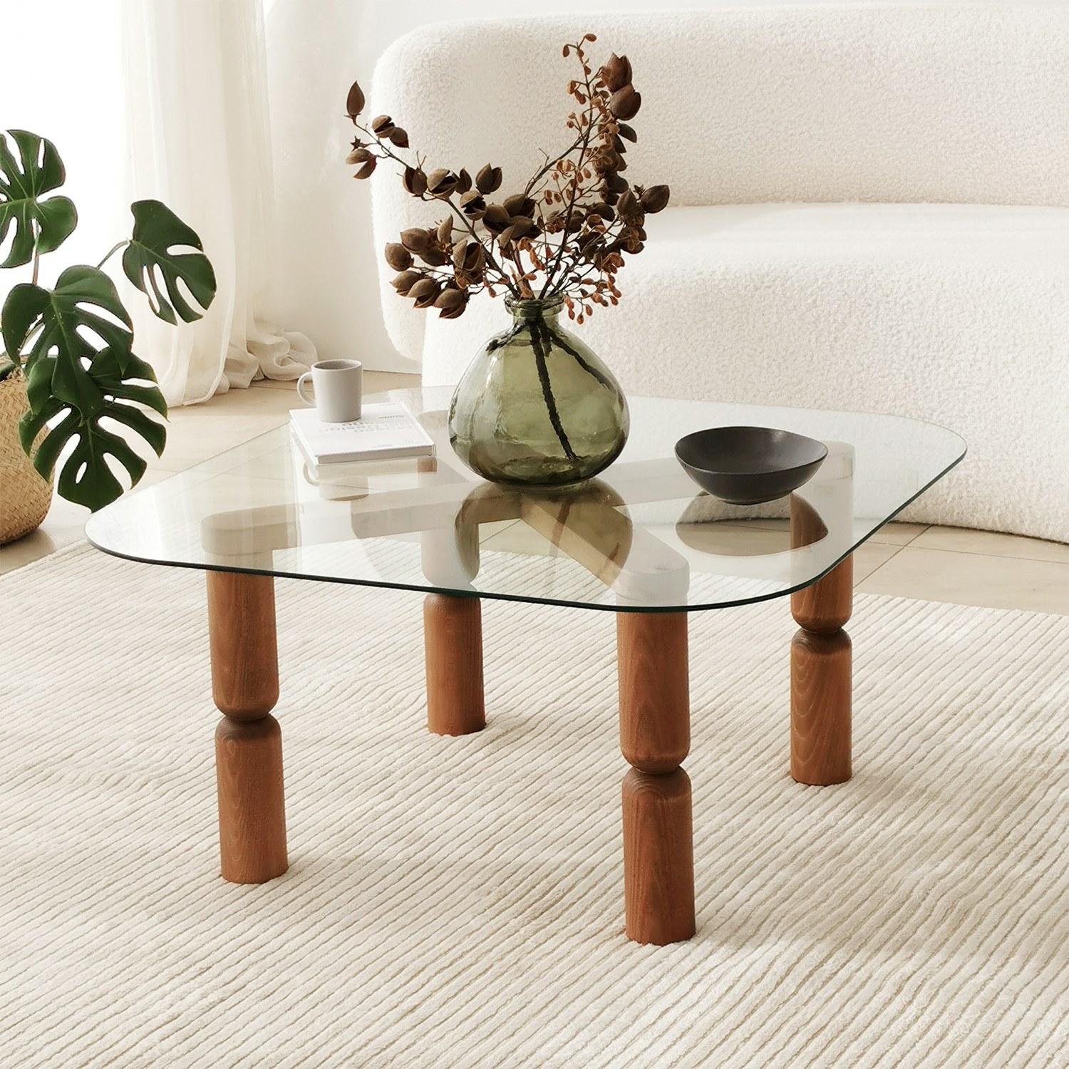 Маса Hanah Home Club Kei 80x40x80cm антрацит-сива