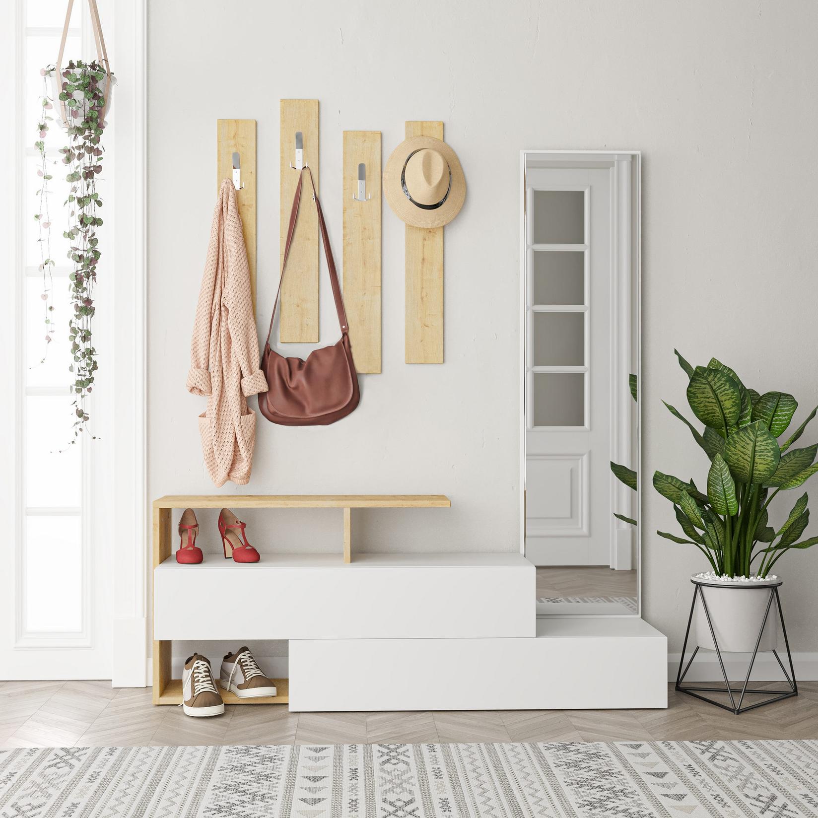 Полица за чевли Hanah Home 137x54.5x35 см Антрацит-крем