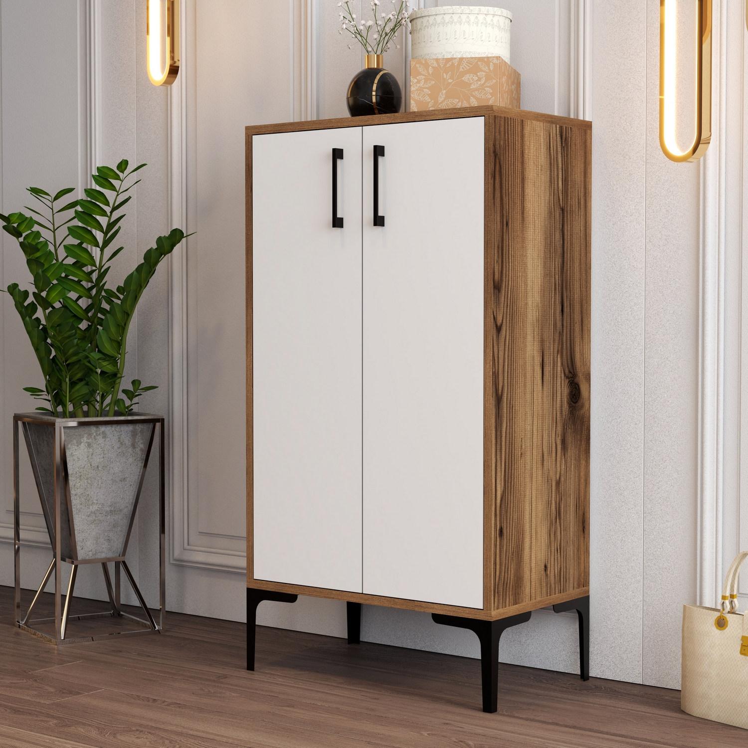 Hanah Home Prague Walnut (845HCT4109) Полица за чевли, кафеава