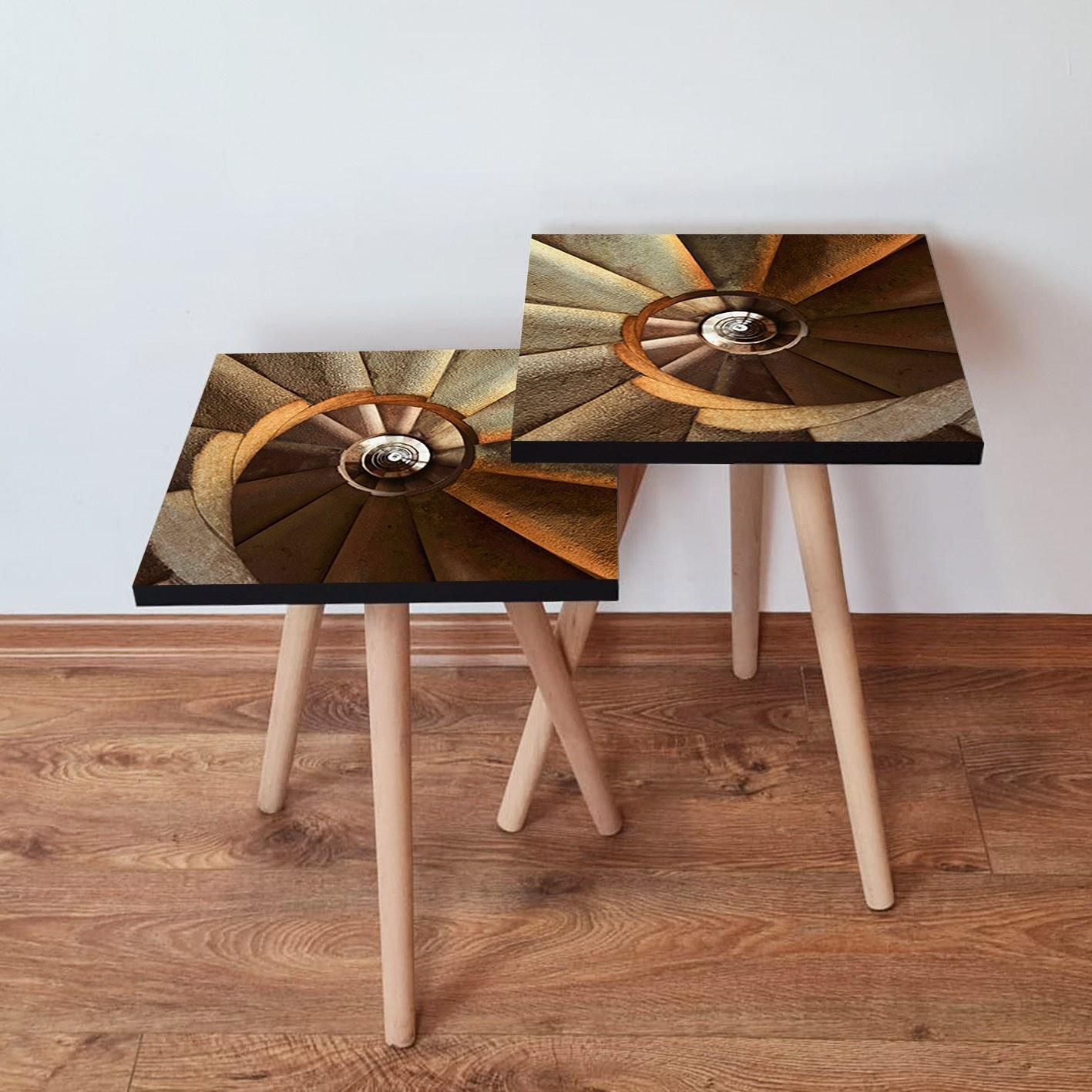 Hanah Home Комплет клуб маси, 2 парчиња, шарени