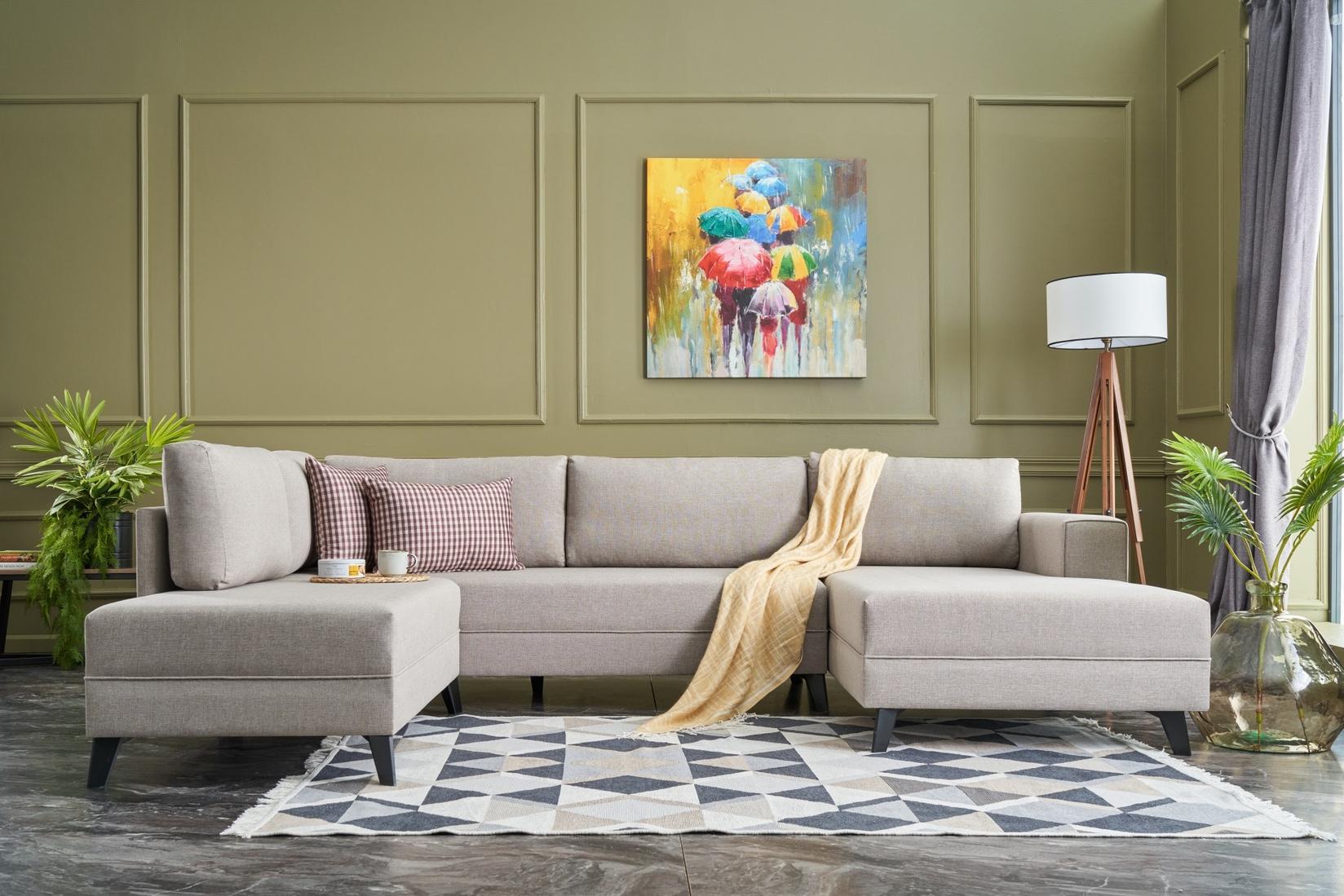 Atelier del Sofa Аголна гарнитура Efsun 300x78x202cm Антрацит