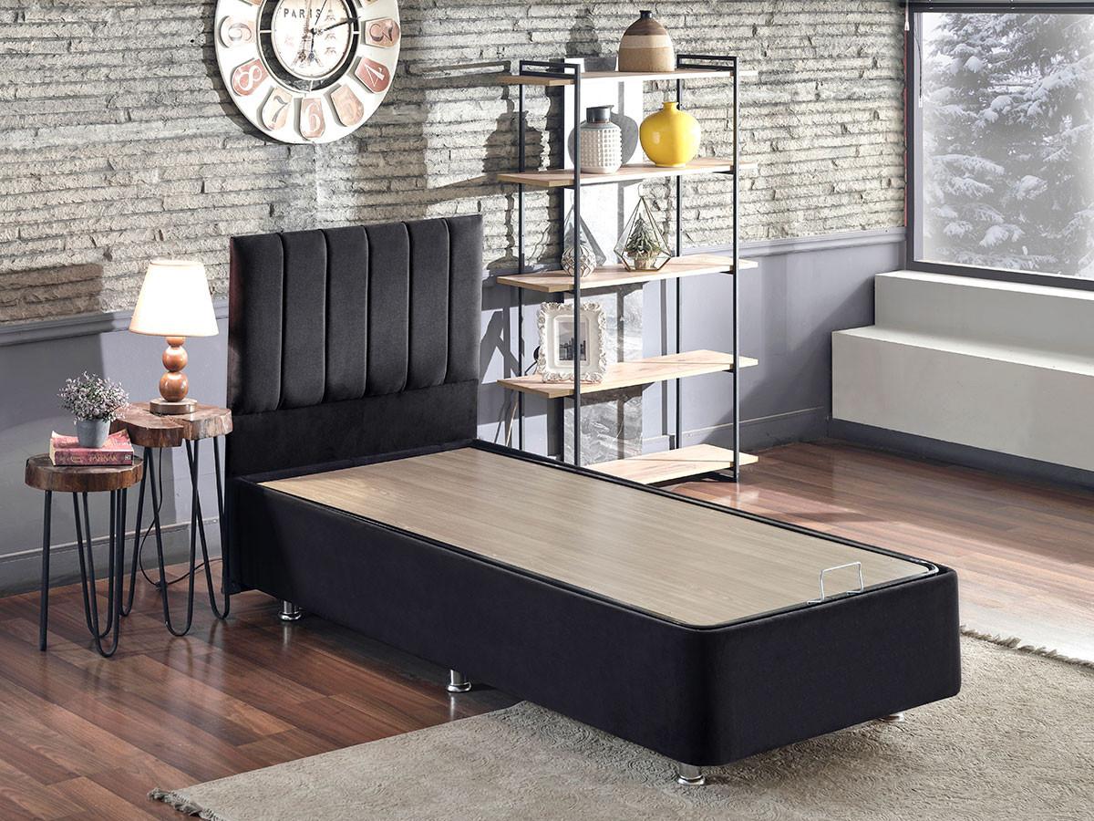 Кревет „Хана хоум" Ела 90x38x190 см црна