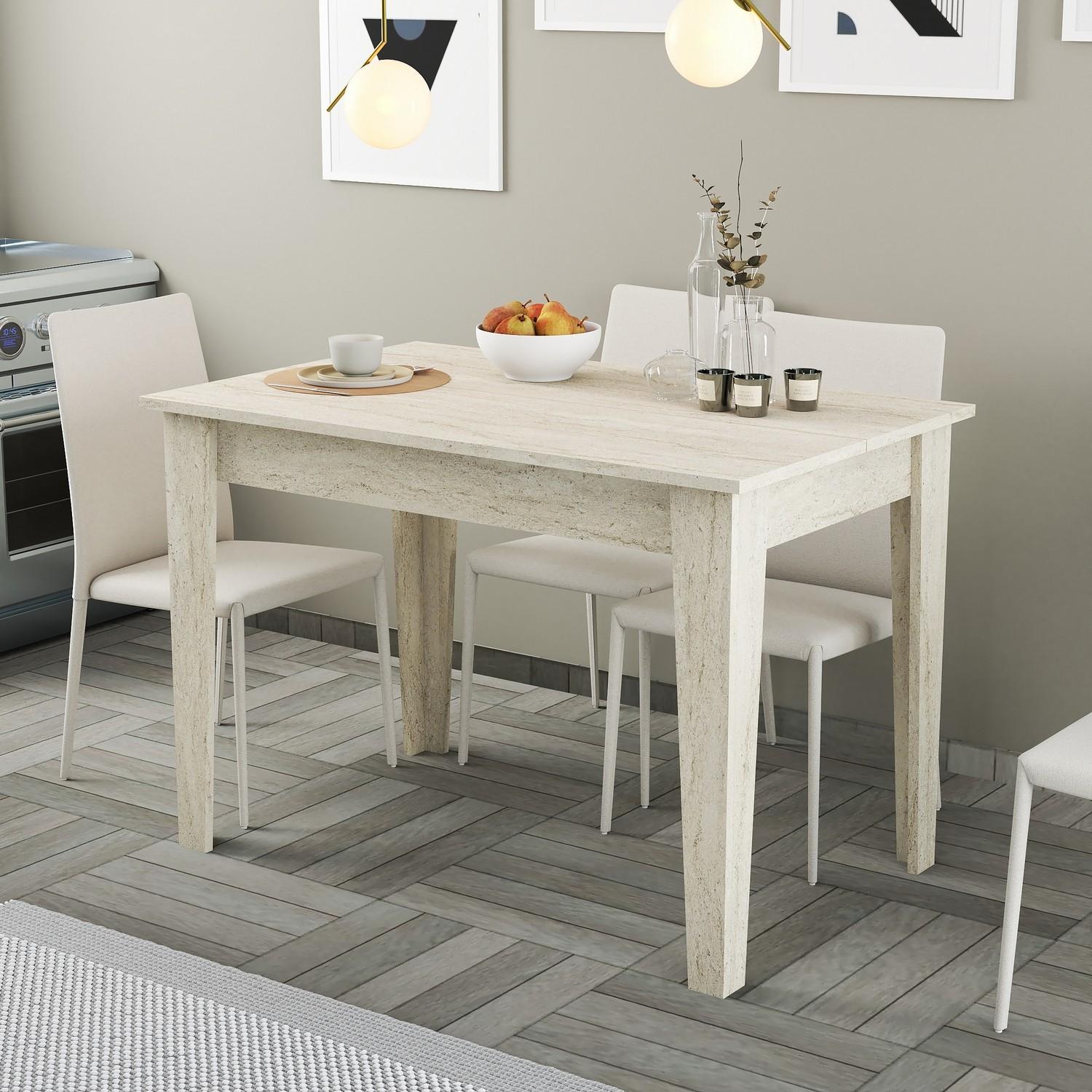 Трпезариска маса Hanah Home Киев 110x75x72 см беж