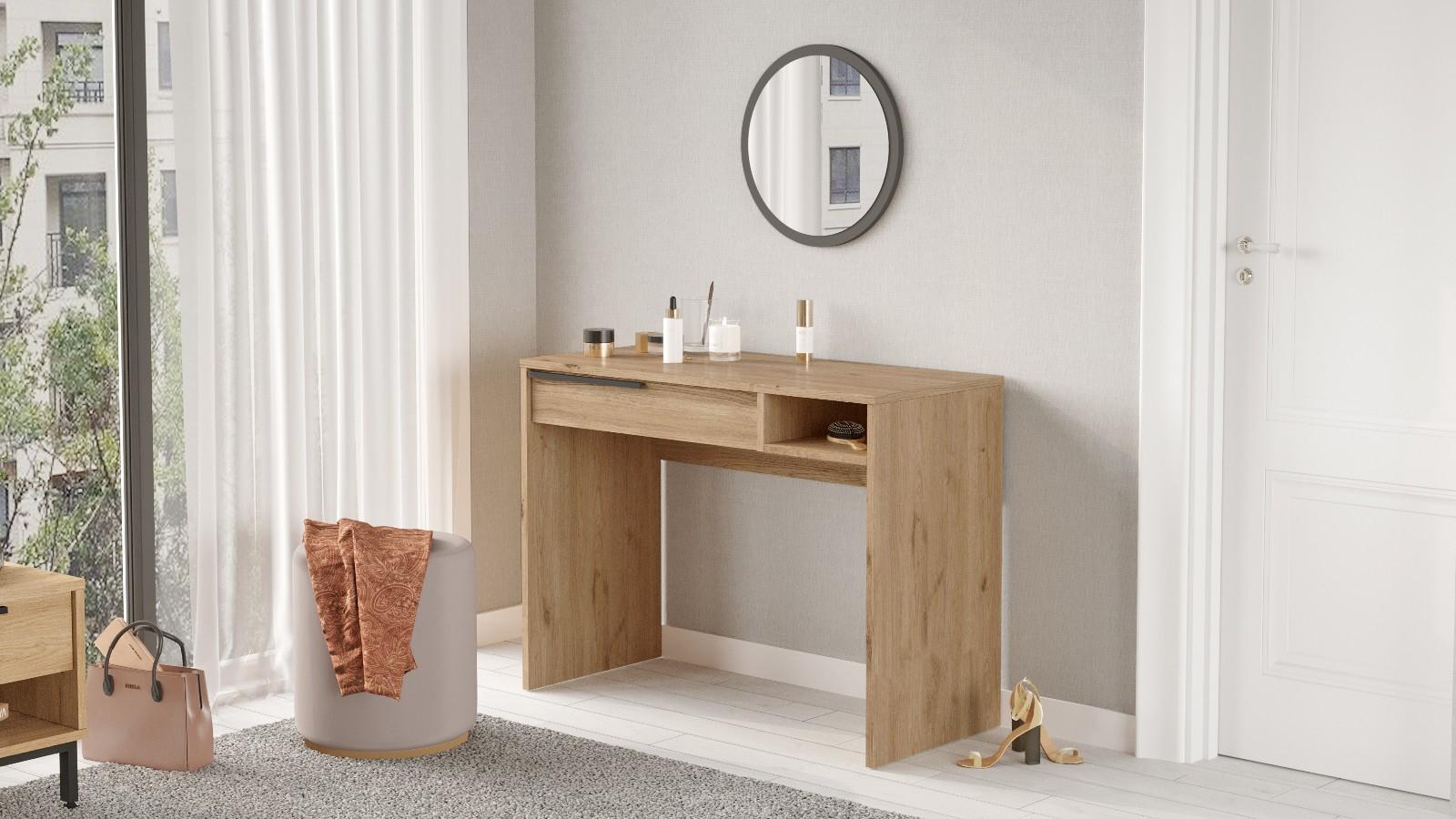 Маса за шминкање Hanah Home 100x75x44.5 см бела