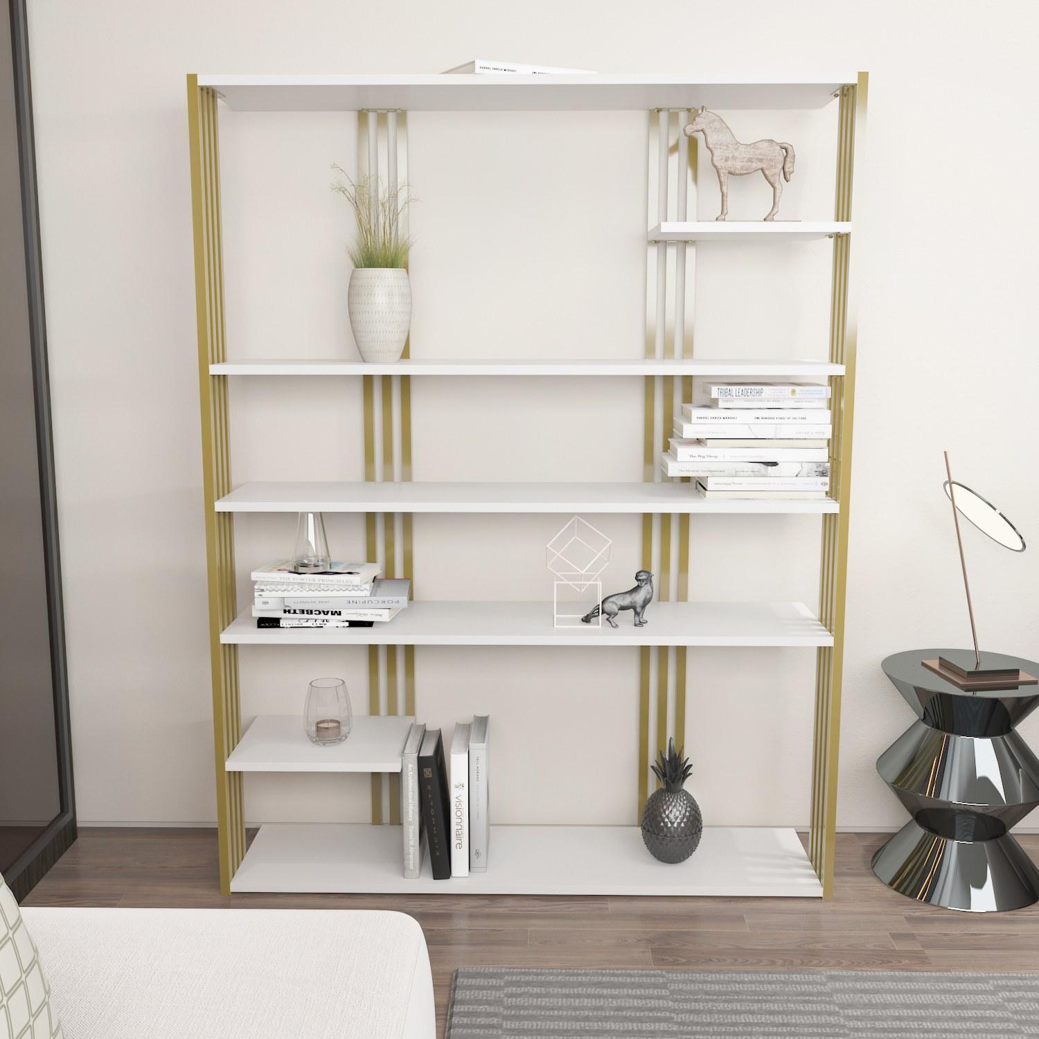 Полица Hanah Home 120x160x29.6 см зелено-бела