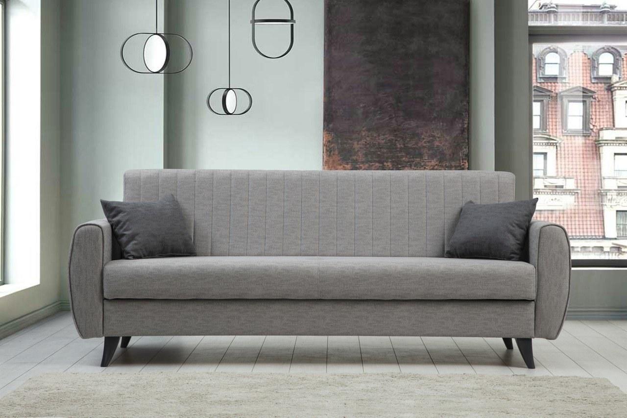 Atelier del Sofa Расклоплива гарнитура Alkon 214x86x77cm темно сива