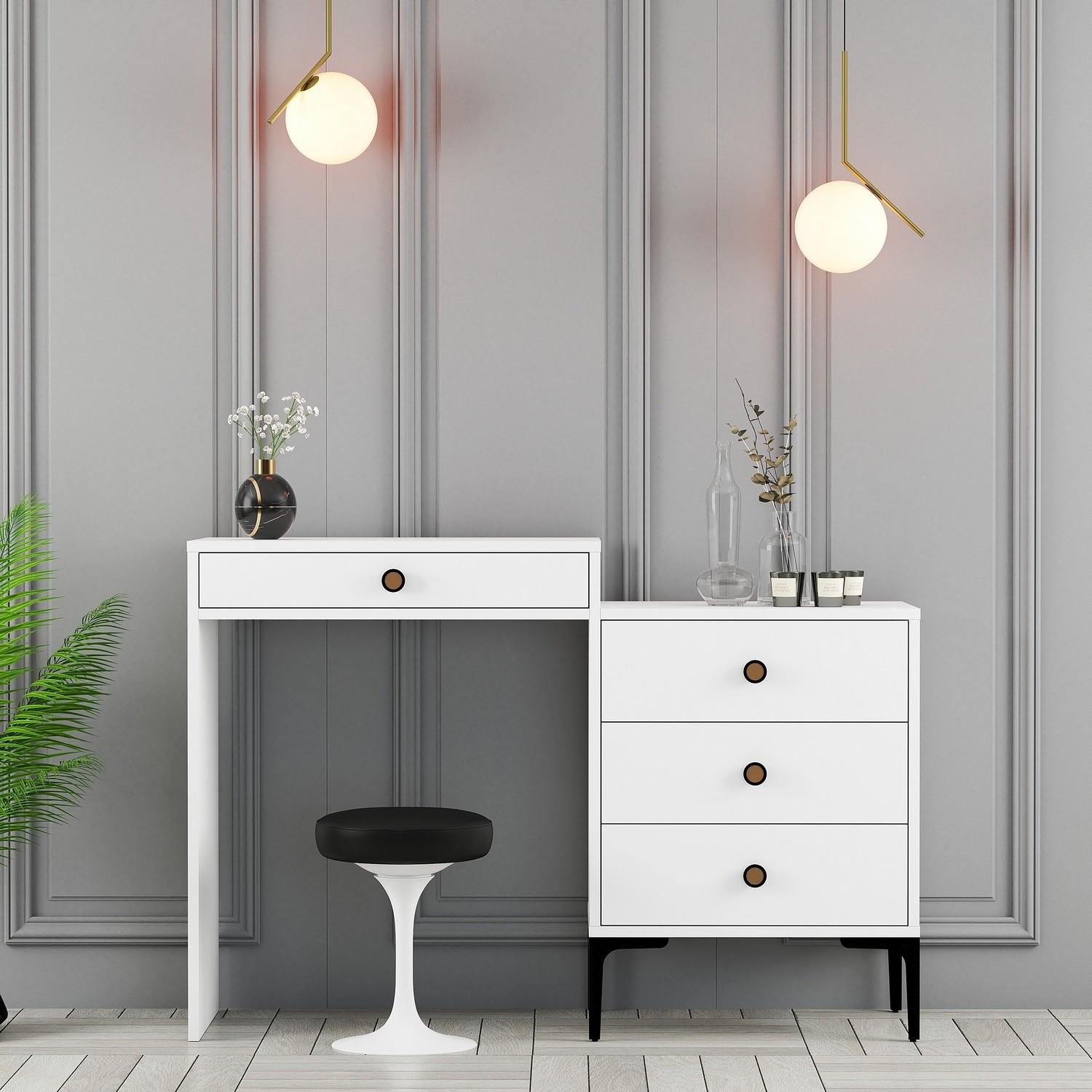 Маса за шминкање Hanah Home 124x84.7x40см орев