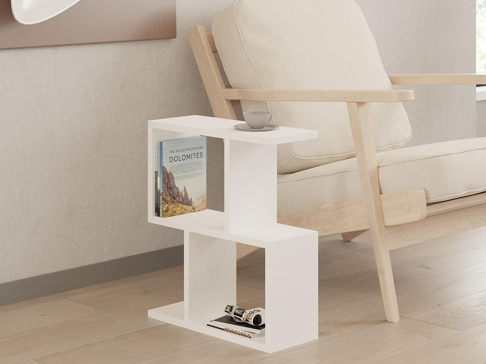 Клуб маса Hanah Home Zet 45x51.4x17 см бела