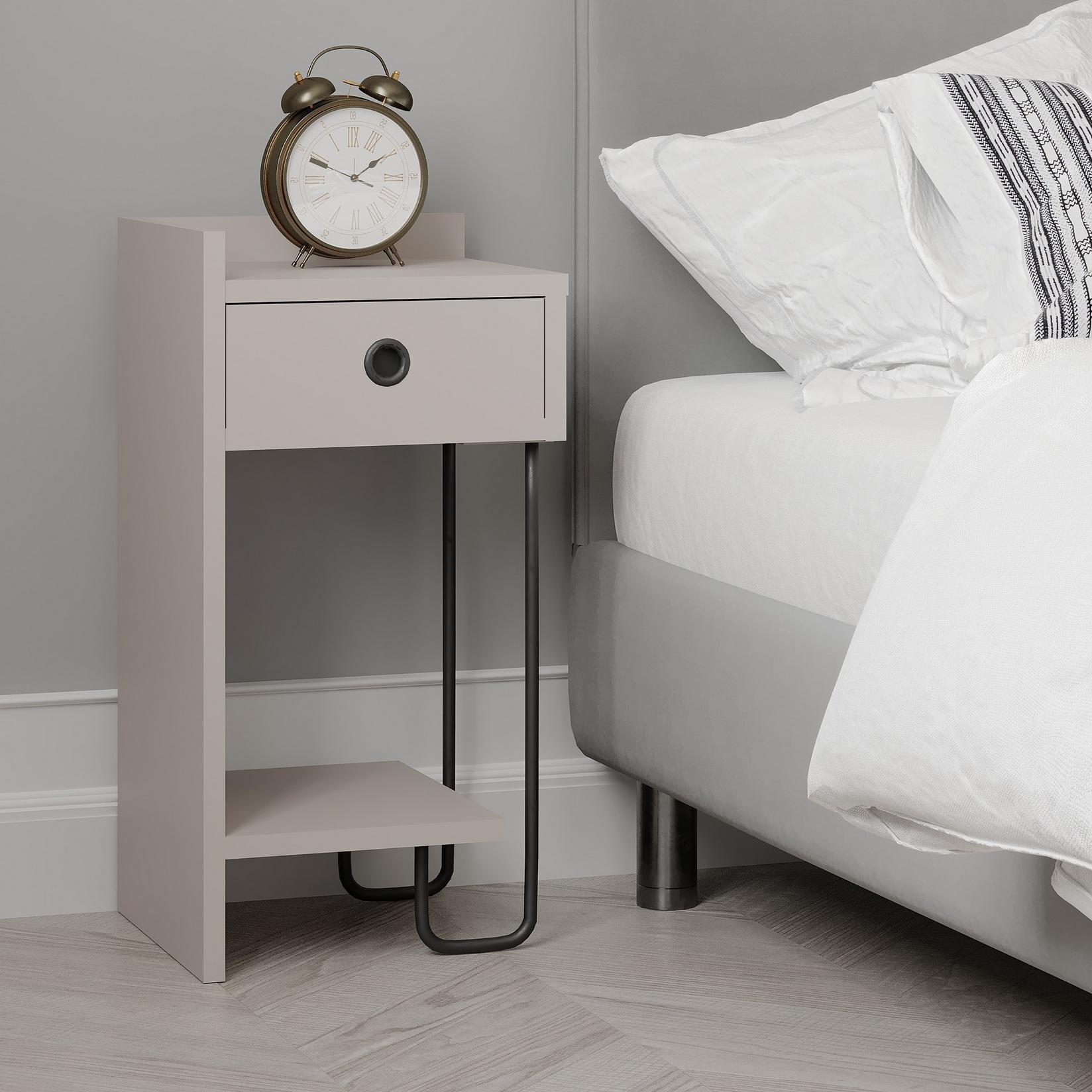 Ноќна масичка Hanah Home Sirius 32x61x30cm кремаста
