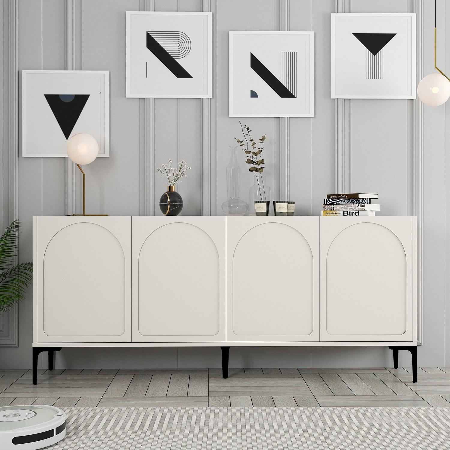 Hanah Home Commode Lyon 79 крем-црна