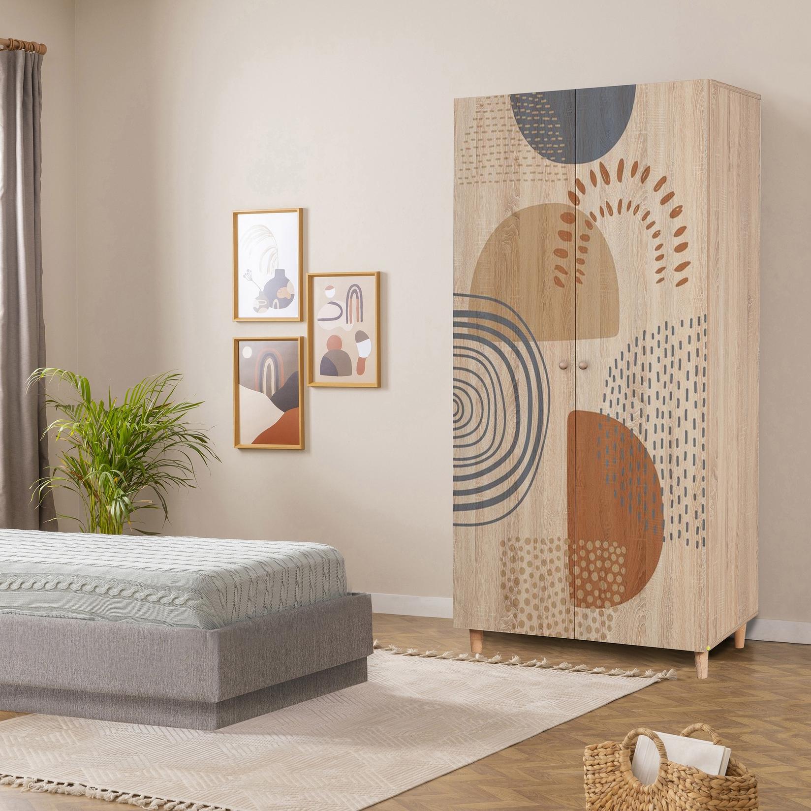 Hanah home гардероба Lidya 2 90x192x52cm Даб