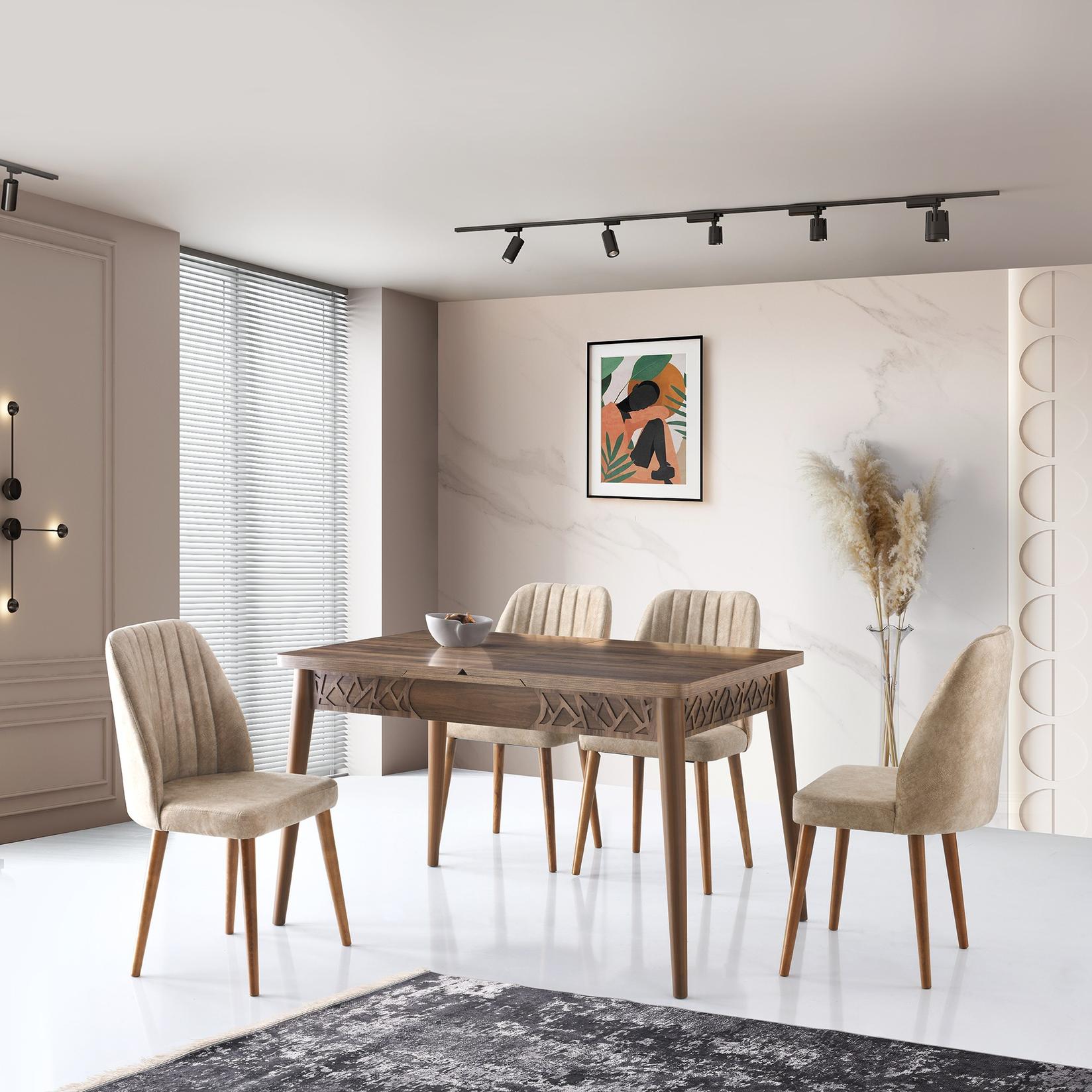 Трпезариска маса Hanah Home Mira 130x75x80cm орев