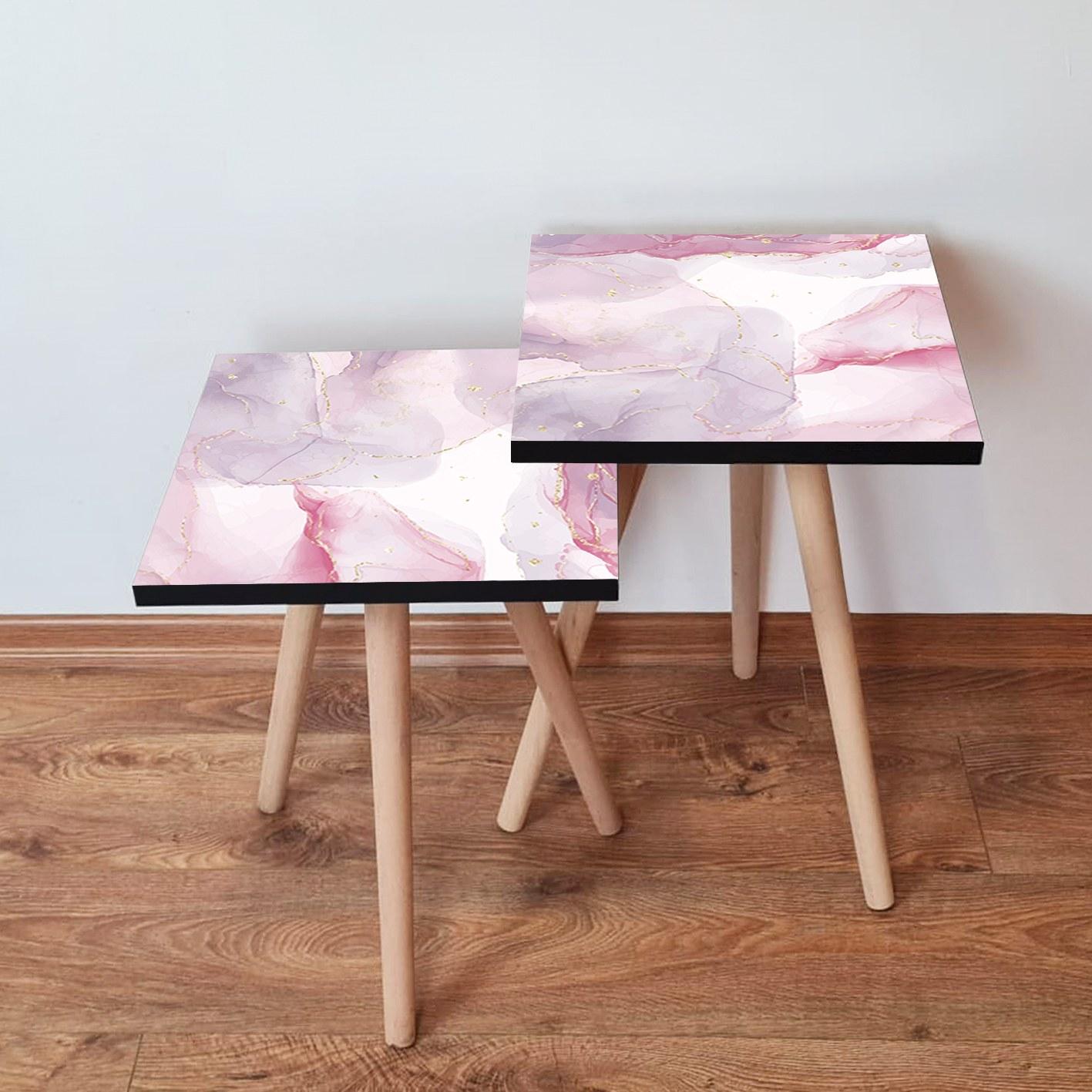 Hanah Home Комплет клуб маси, 2 парчиња Шарени