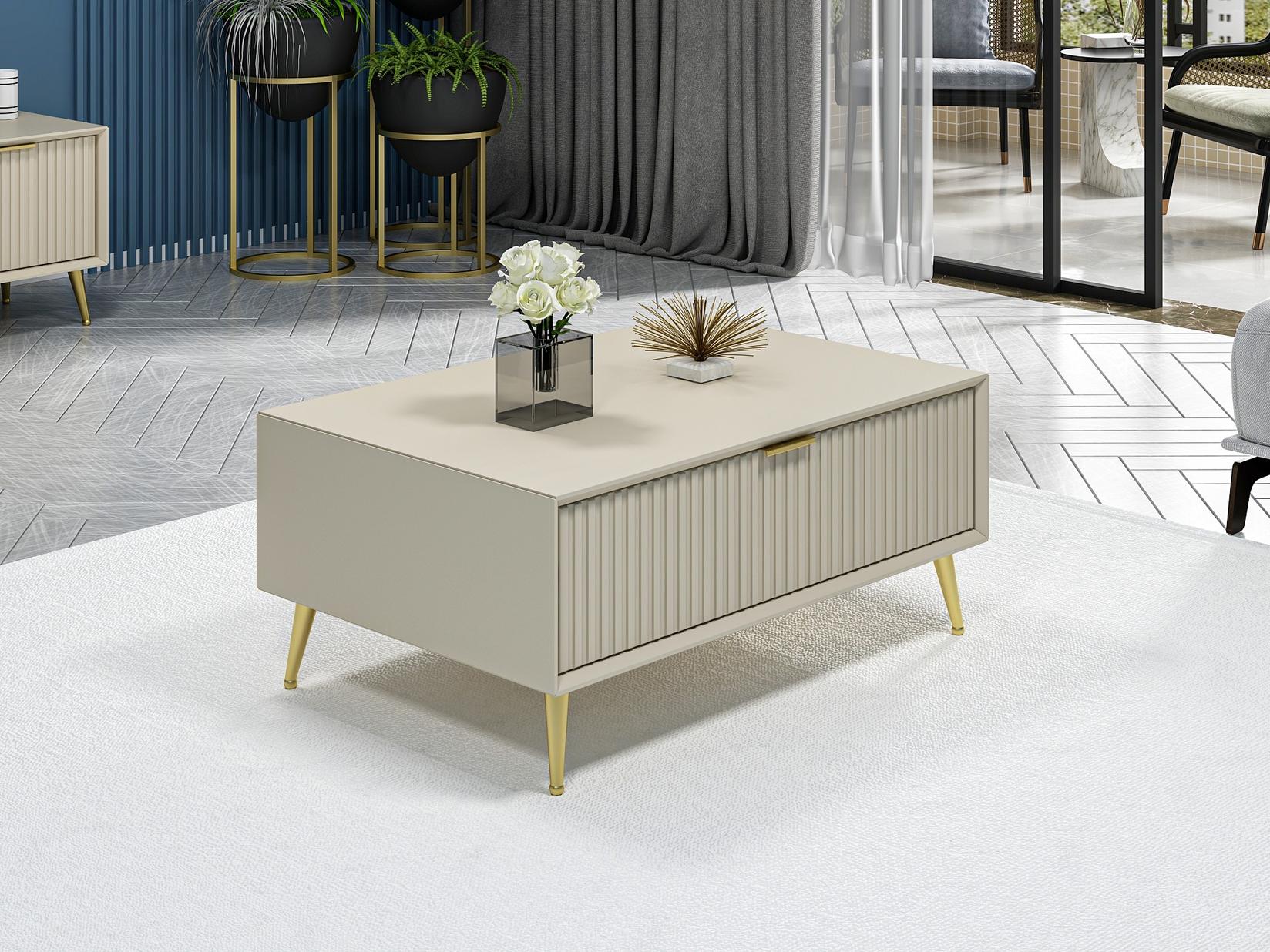 Маса Hanah Home Club Luxe 90x40x60cm Sand