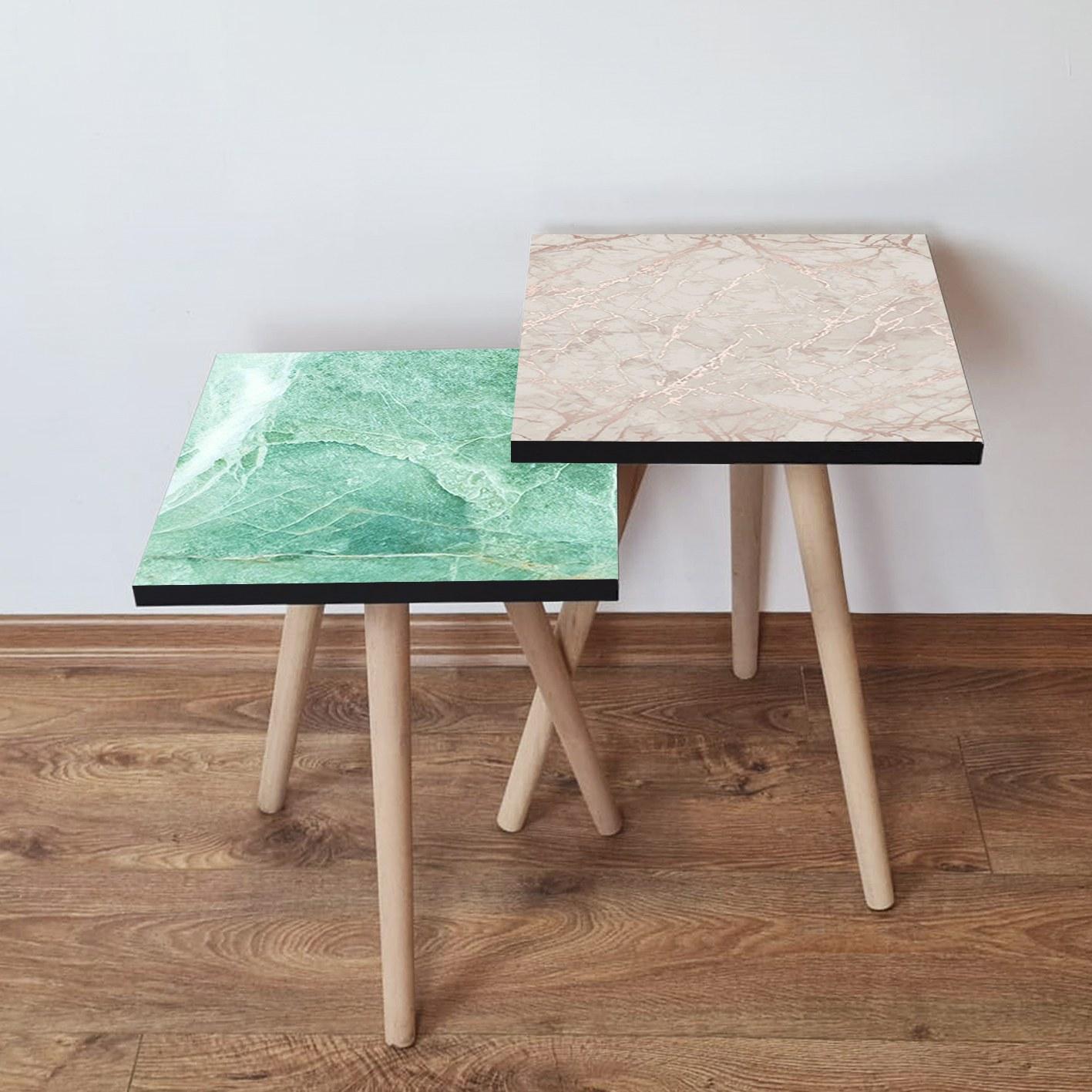 Hanah Home Комплет клуб маси, 2 парчиња, шарени