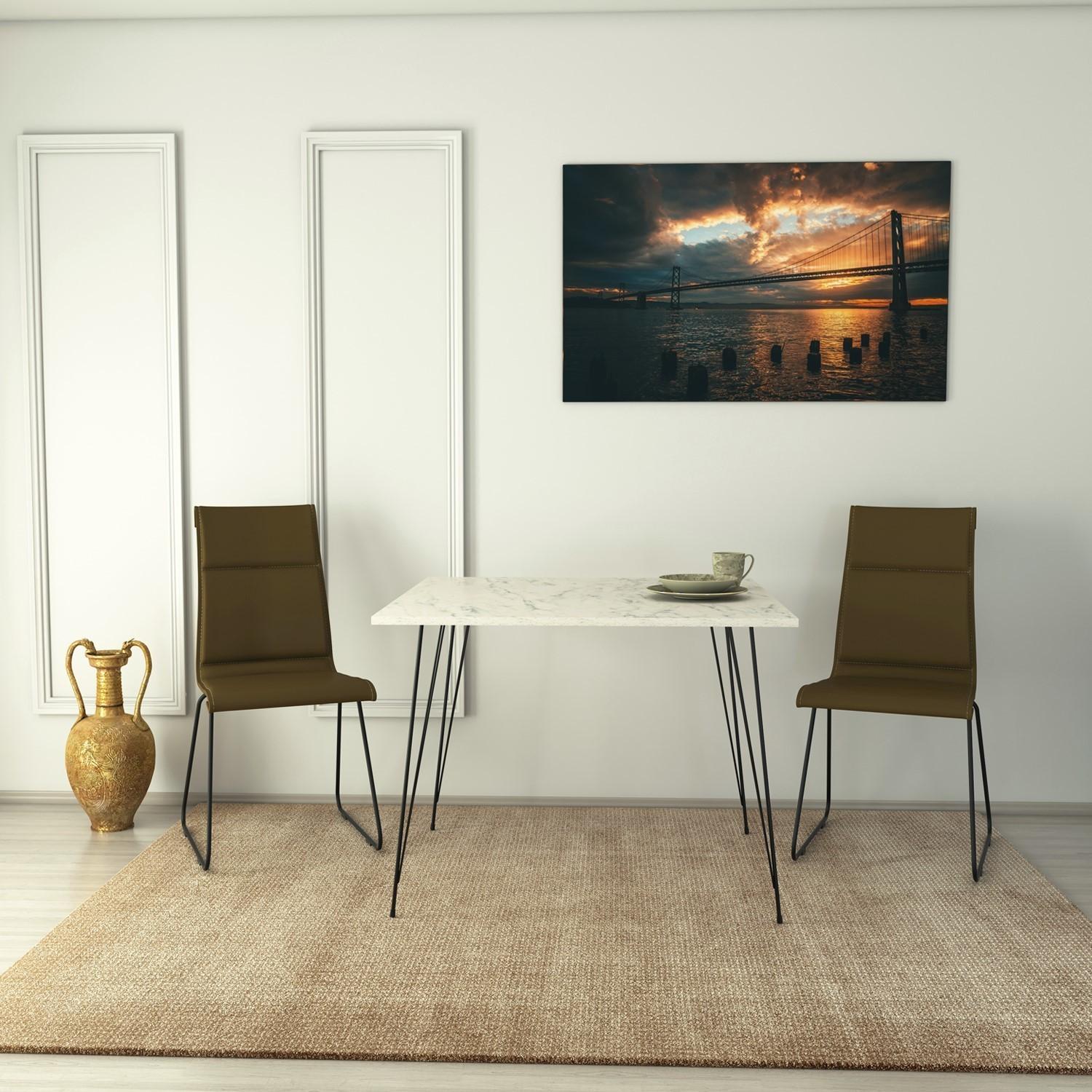Трпезариска маса Hanah Home Sandalf Square 90x75x90cm даб
