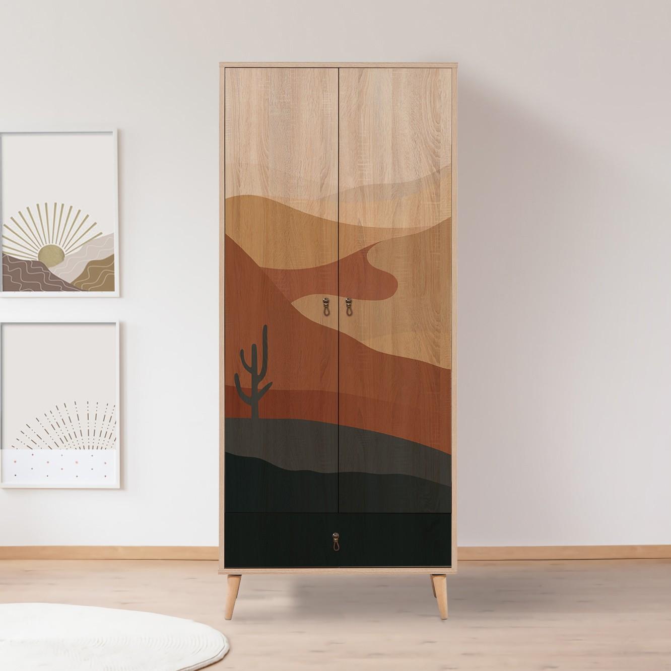 Hanah Home Wardrobe City Wardrobe Cat 80x190x45cm Шарена