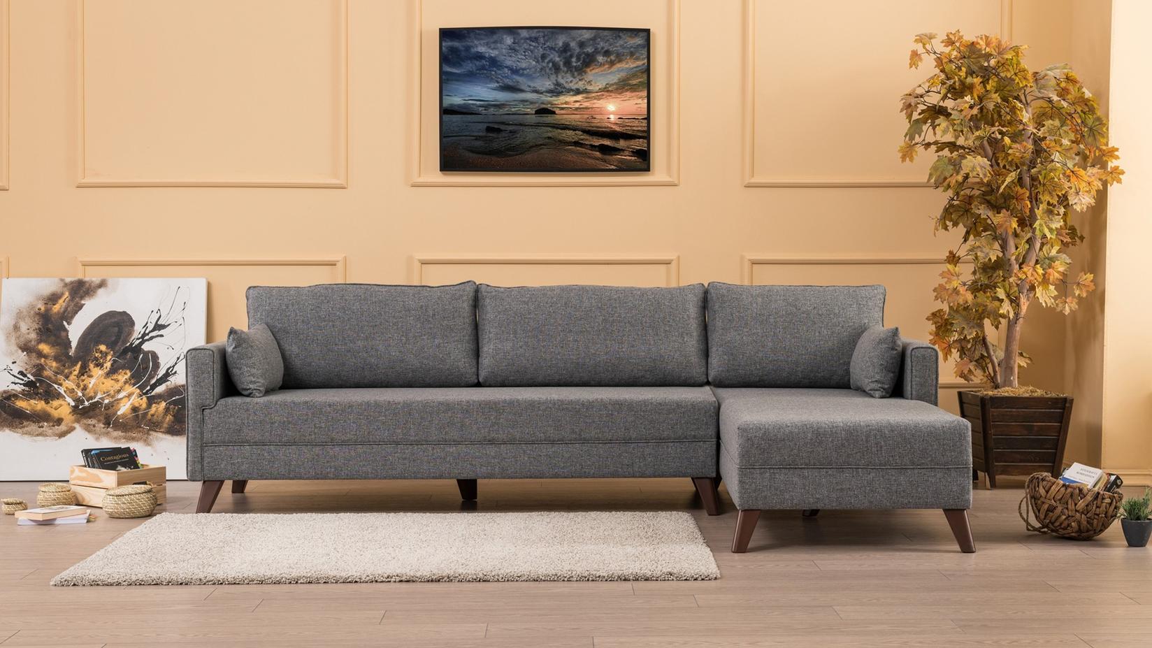 Аголна гарнитура Atelier del Sofa 275x85x81 см Антрацит