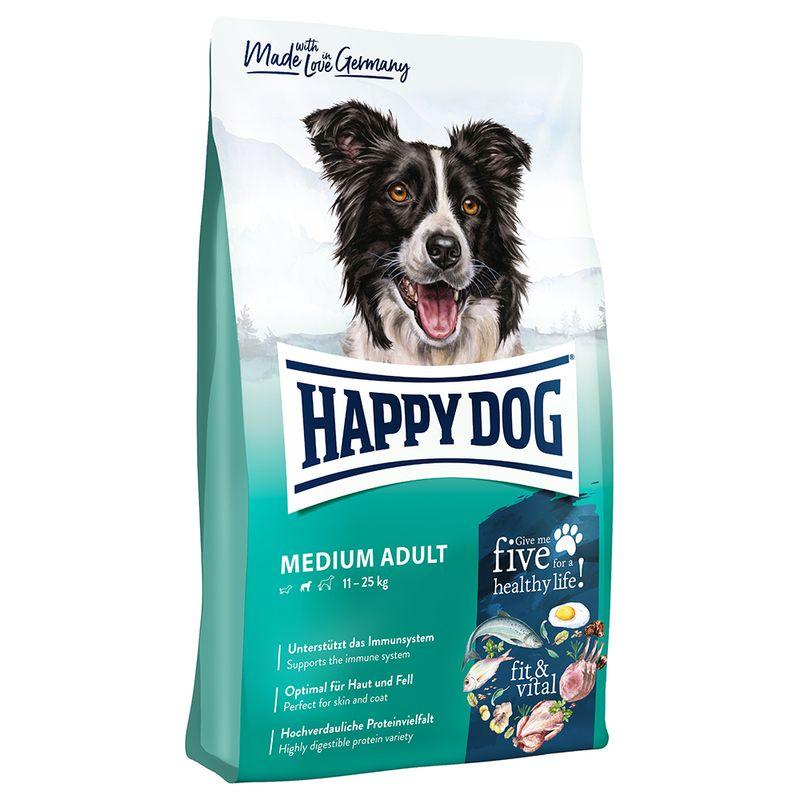 HAPPY DOG Сува храна за кучиња  fit & vital – Medium Adult -12кг