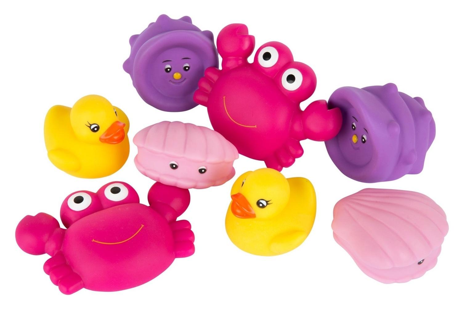 PLAYGRO Комплет гумени играчки за бања, 3+ месеци, шарени