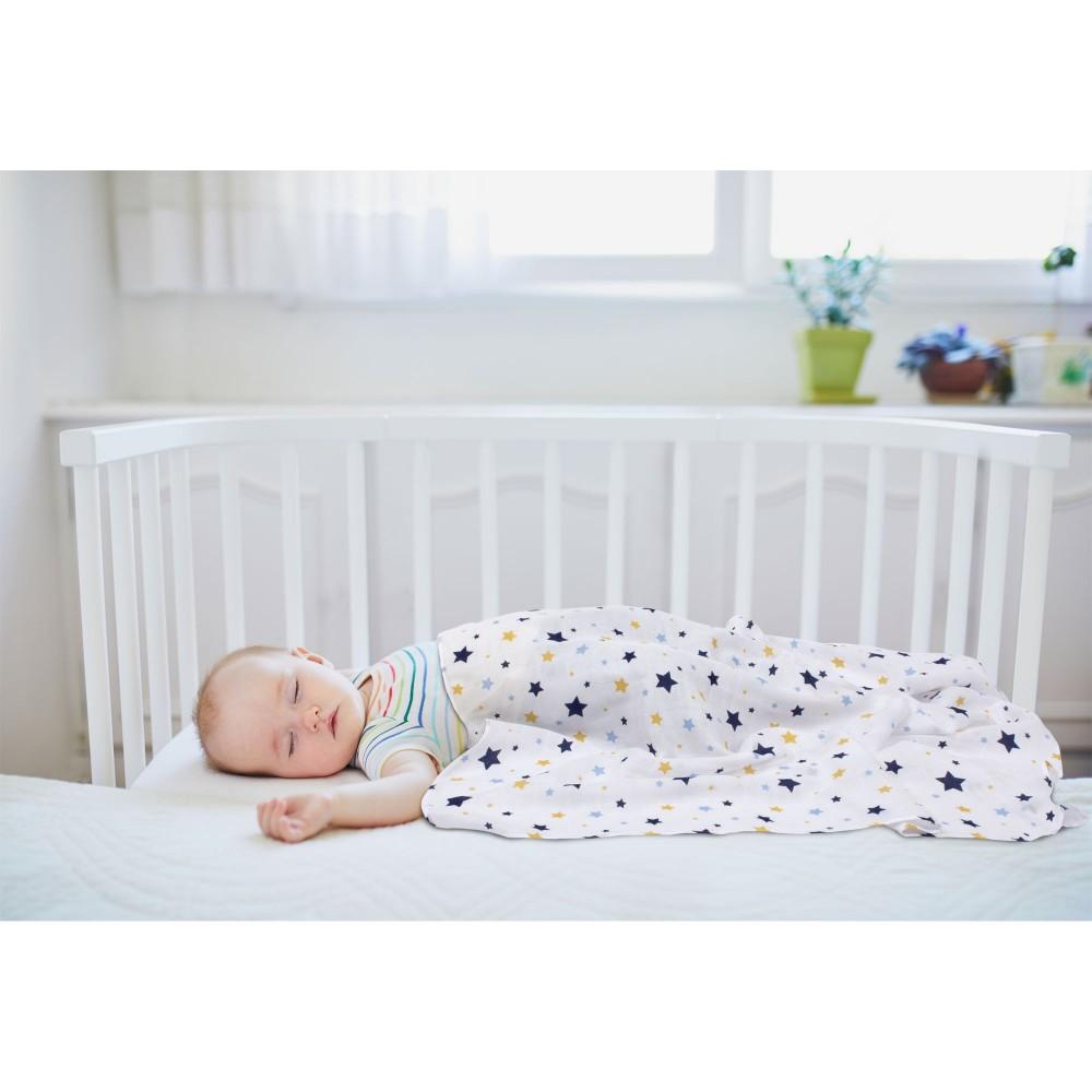 Sevi bebe Ќебе Muslin 100x100 см Blue Star