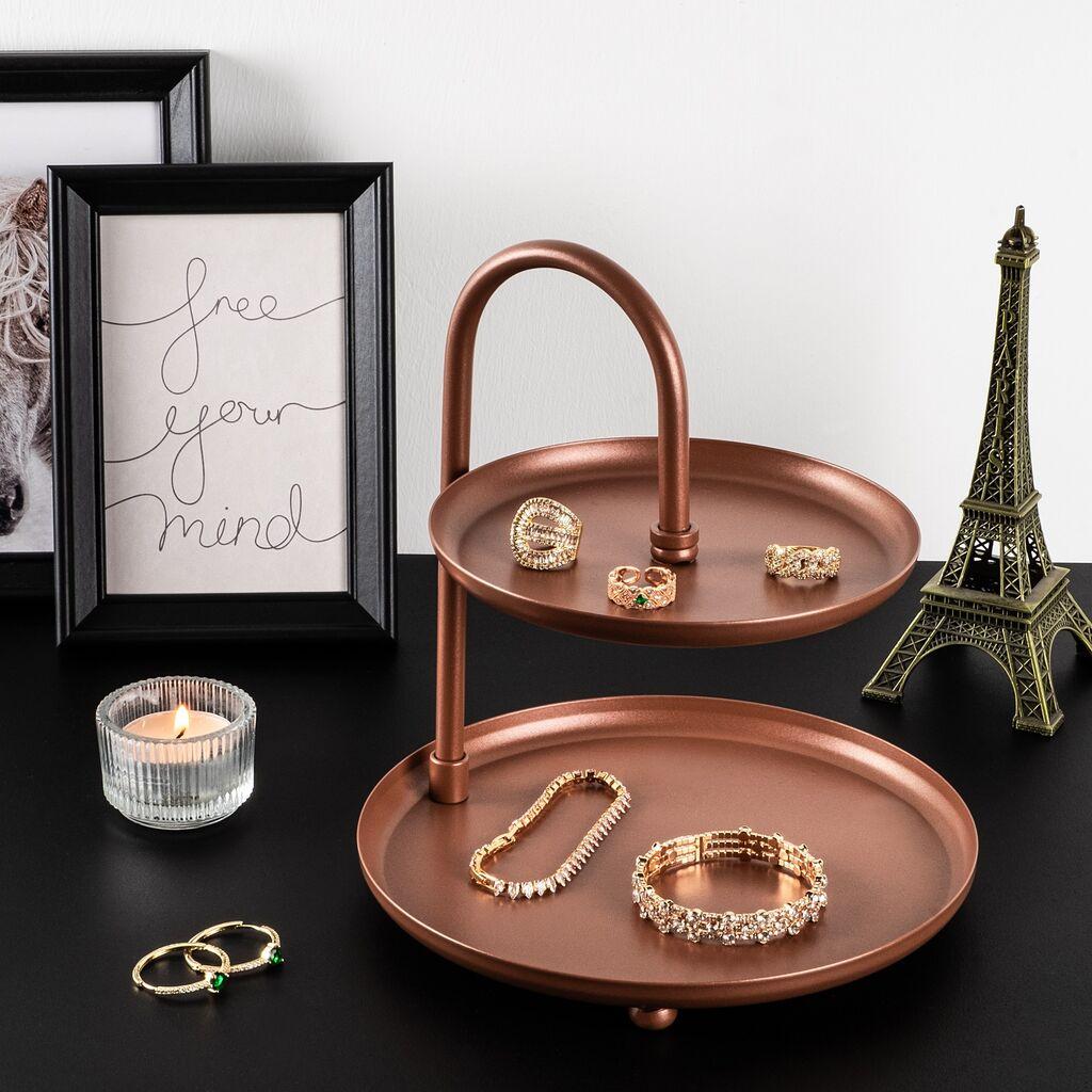 Поставка за накит Aberto Design 20x21 см, бронзена боја