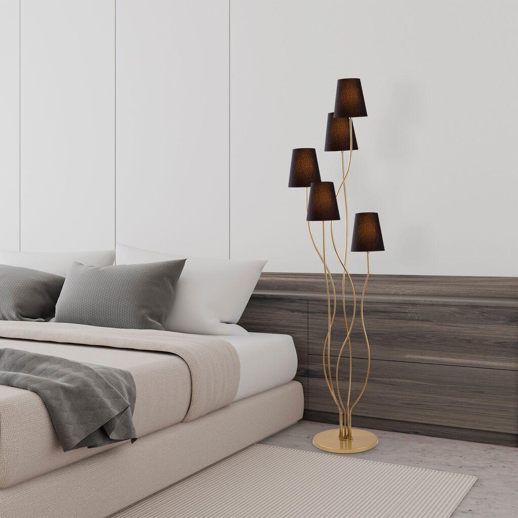 Подна ламба Opviq Bonibon-13240, 44 x 44 x 160 cm 5 x E14, златни бои